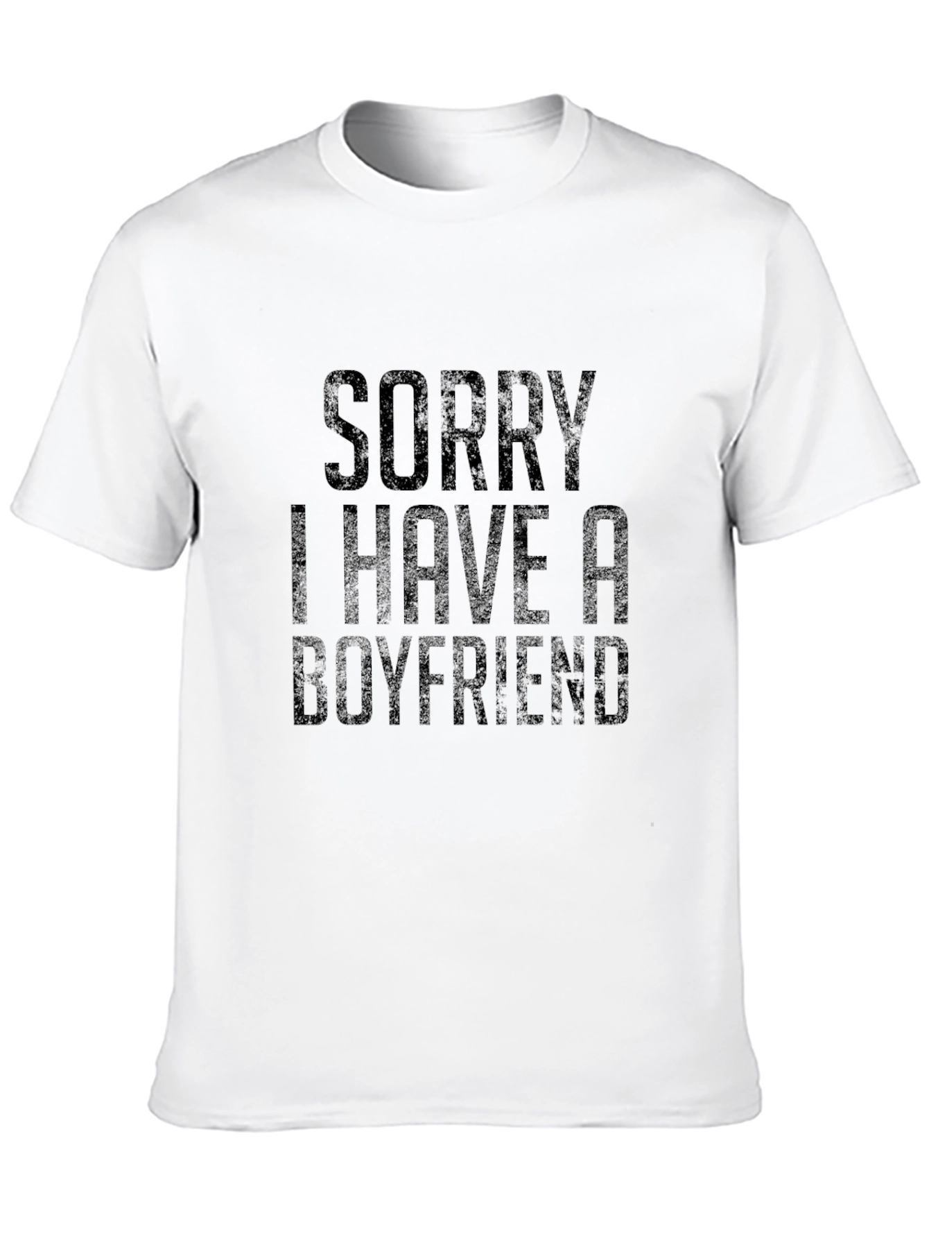 Black Funny Sorry I Have A Boyfriend Graphic Novelty T-Shirt view 10