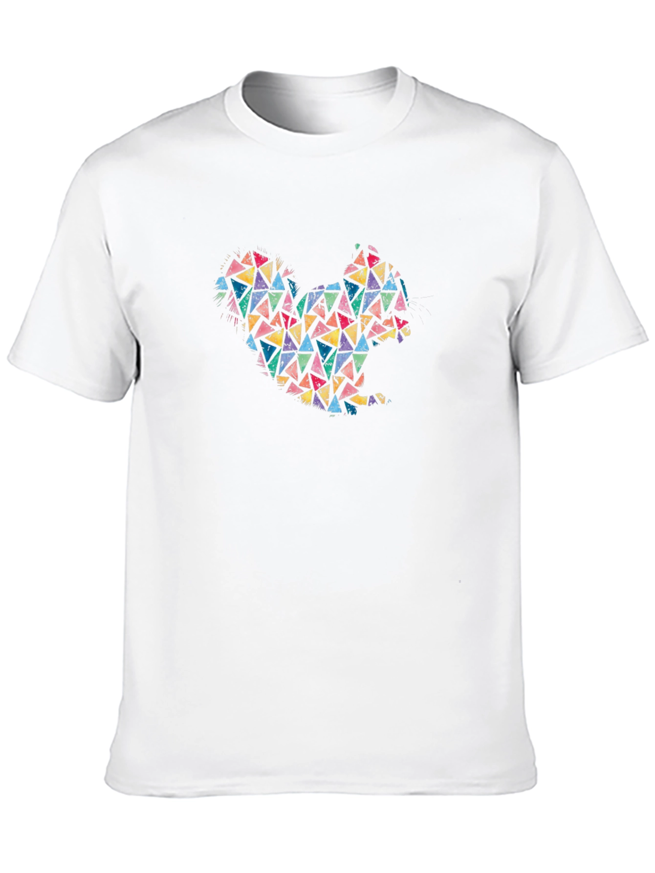 Black Geometric Squirrel Graphic Tee - Black view 10