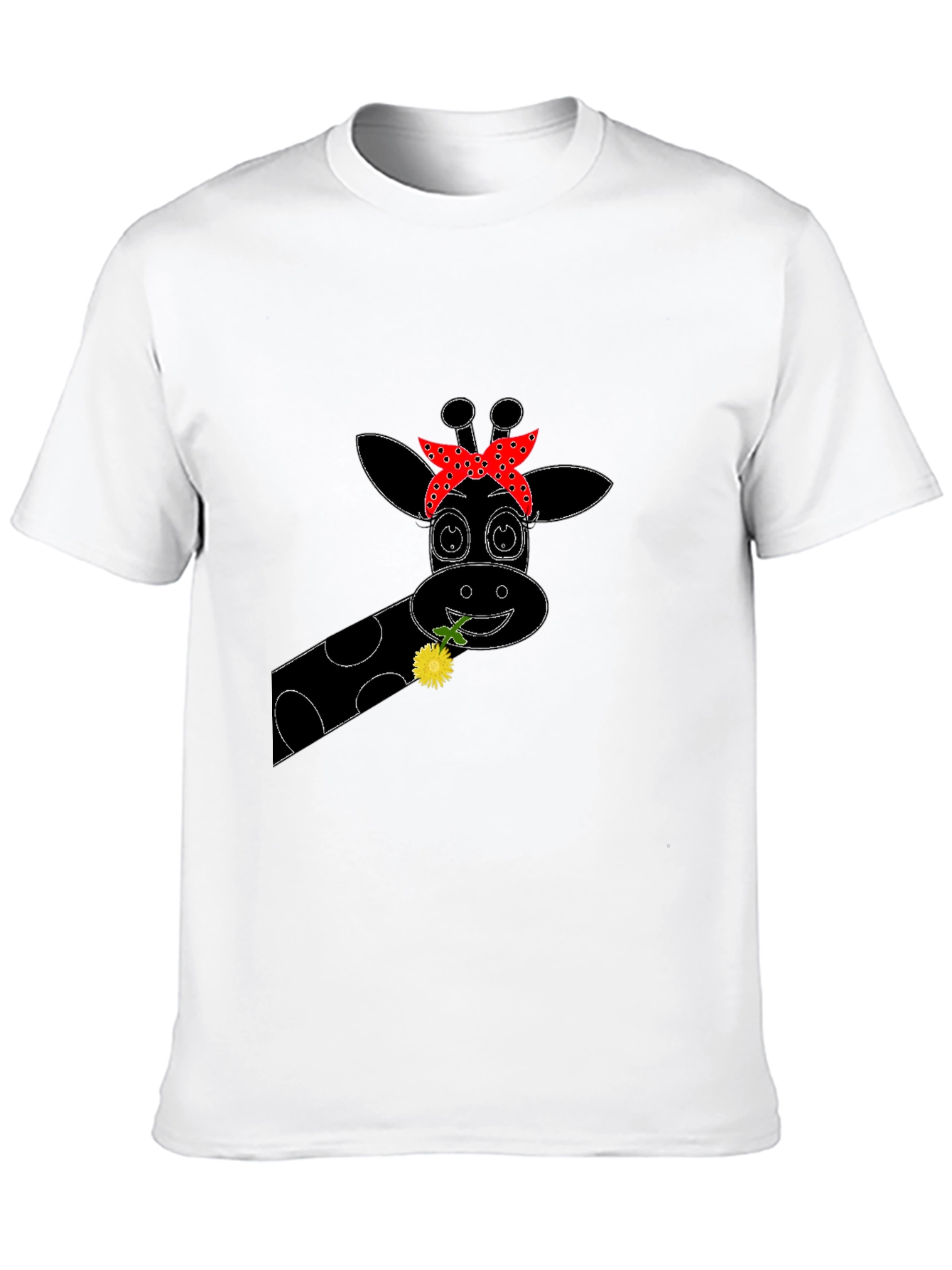 Black Giraffe Bandana Graphic Tee - Black view 10