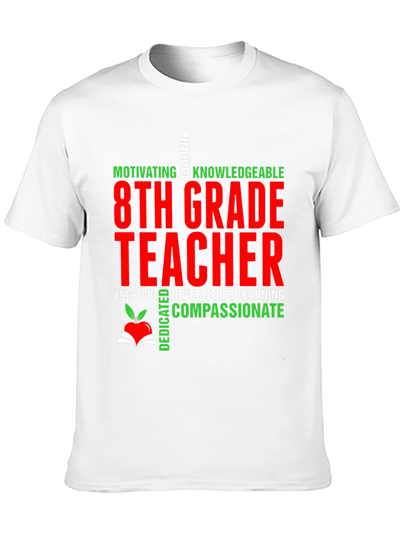 Black 8th Grade Teacher Graphic T-Shirt view 10