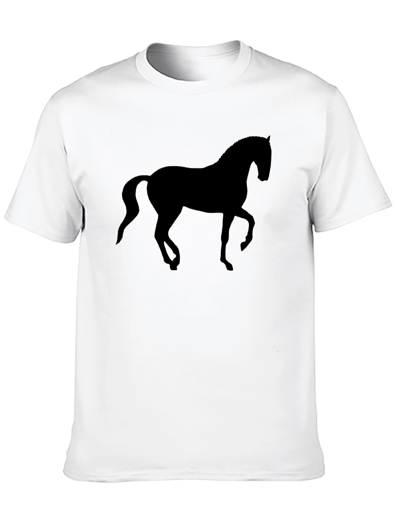 Black Horse Silhouette Graphic Tee - Classic Black T-Shirt view 10