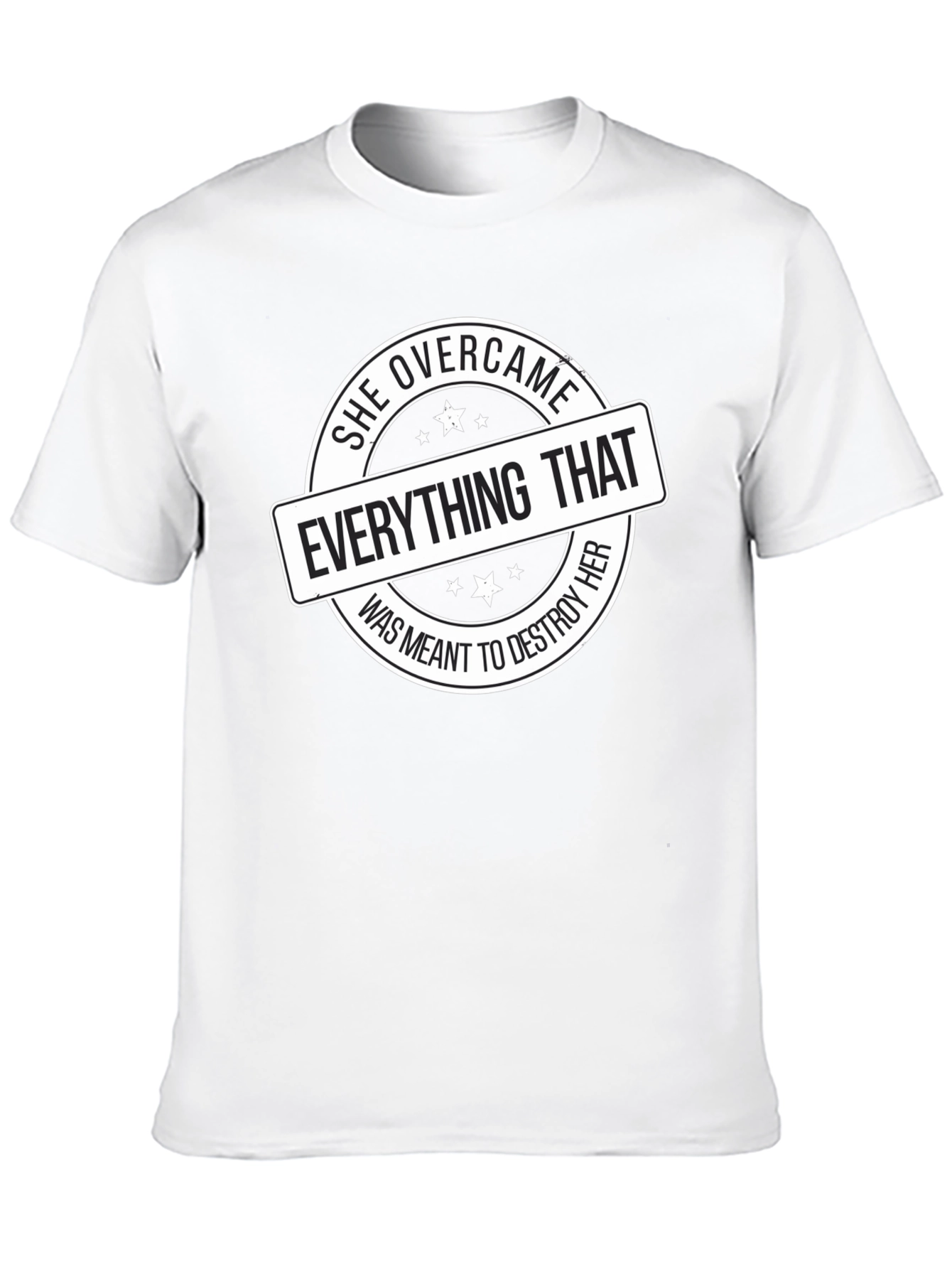 Black Empowered Woman T-Shirt - She Overcame Graphic Tee view 10