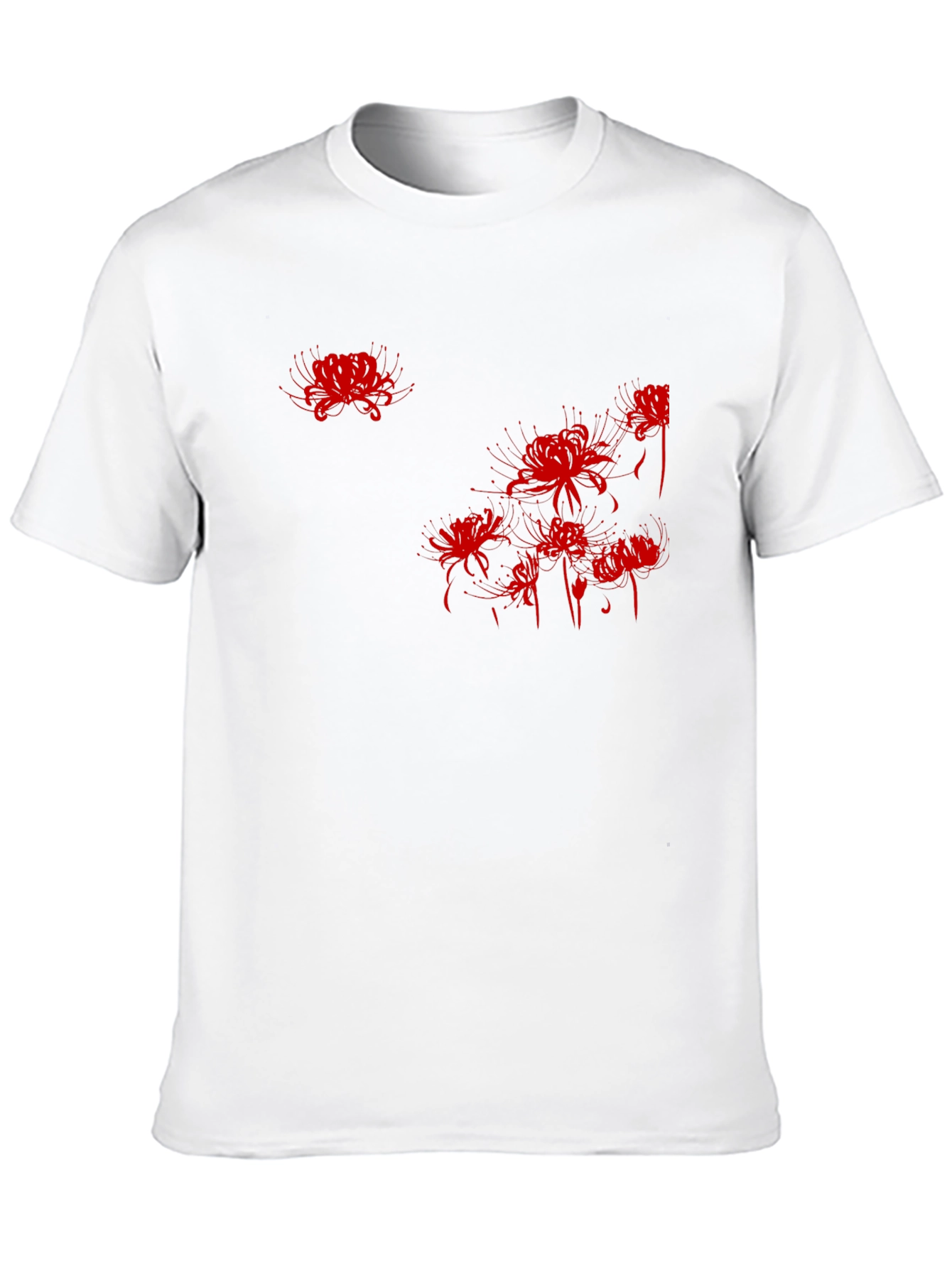 Black Red Spider Lily Graphic Tee - Men's Black T-Shirt view 10