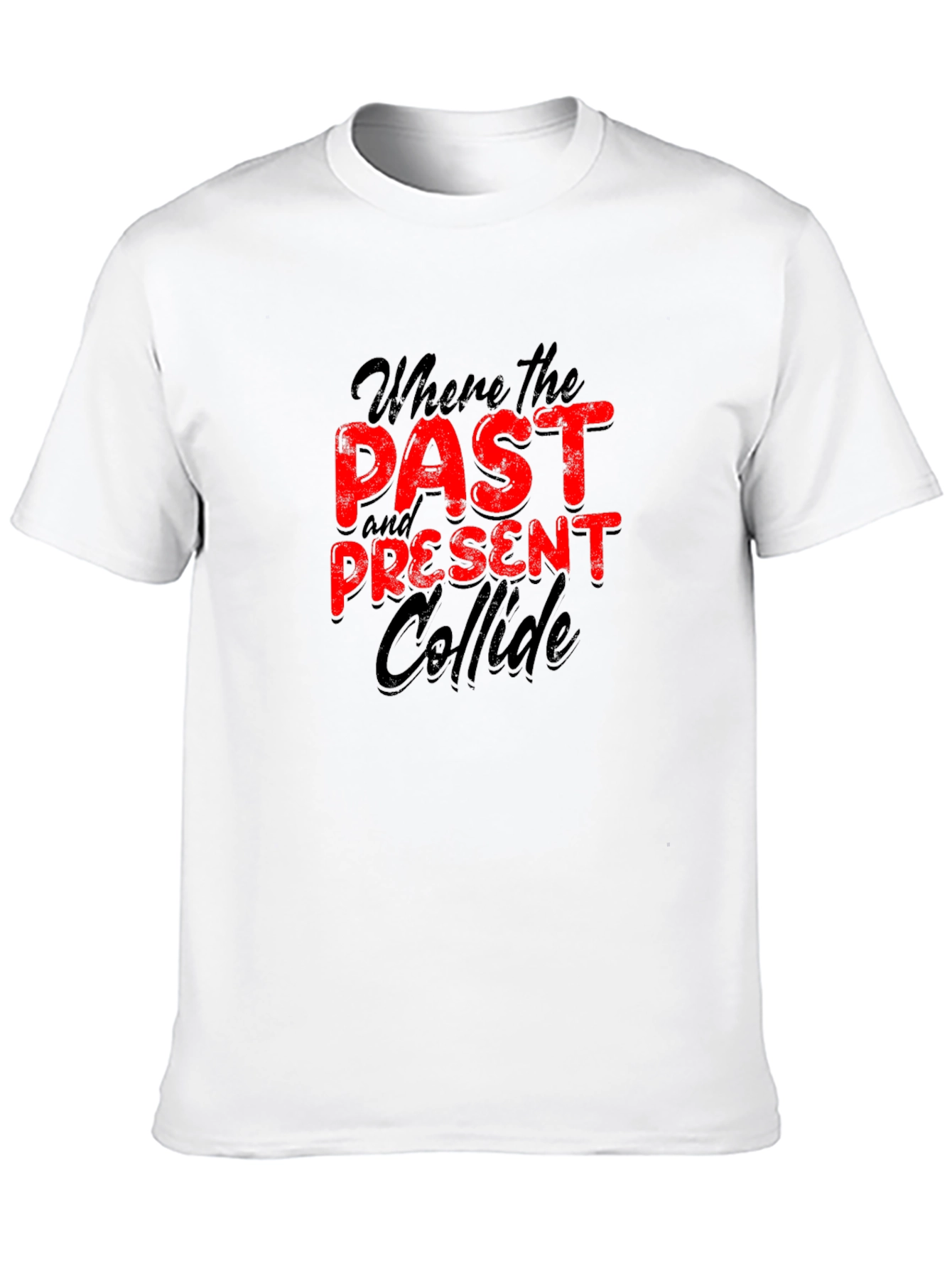 Black Past, Present Collide Graphic Tee - Bold Statement Shirt view 10