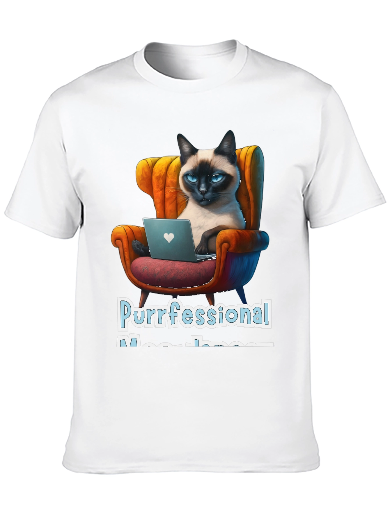 Black Purrfessional Meow-nager Cat T-Shirt view 10