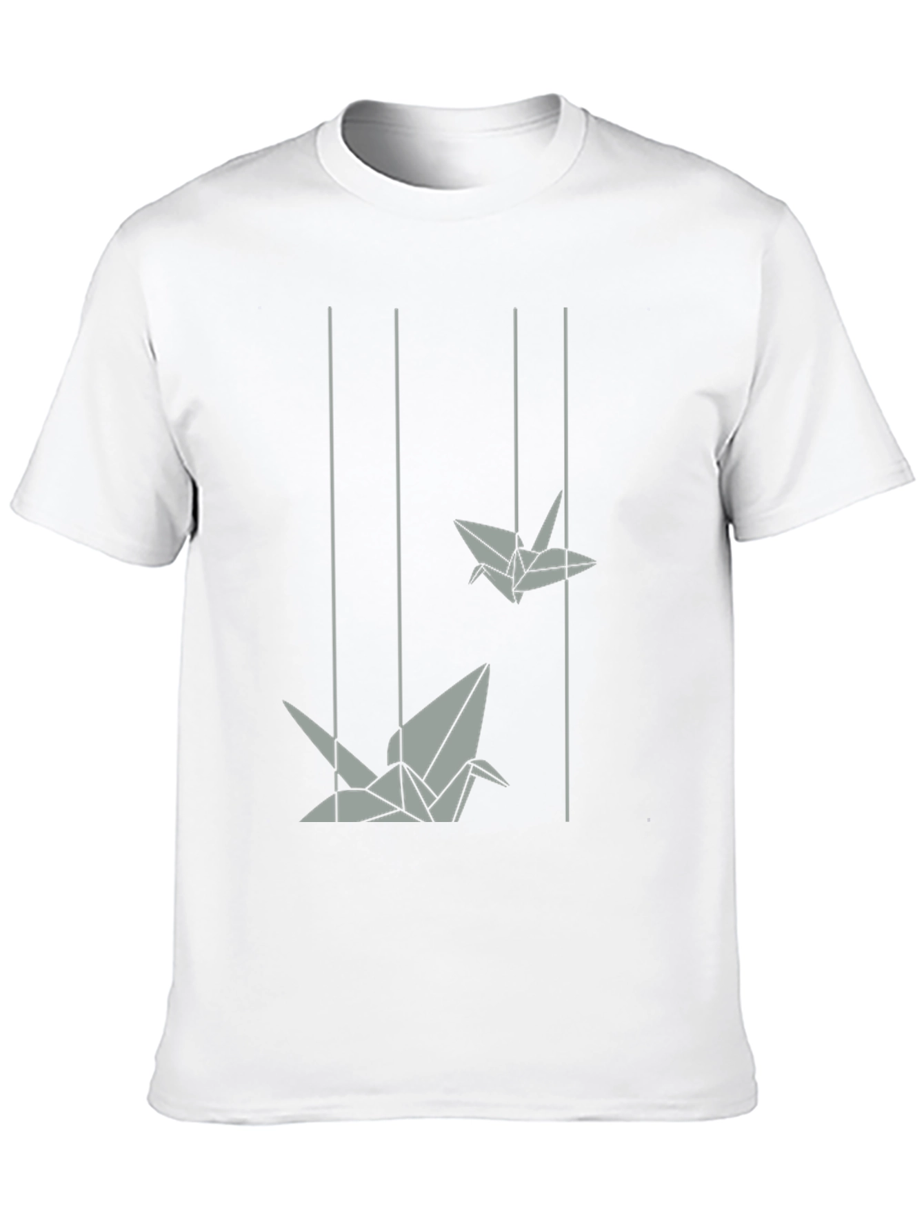 Black Origami Crane Graphic Tee - Modern Style view 10