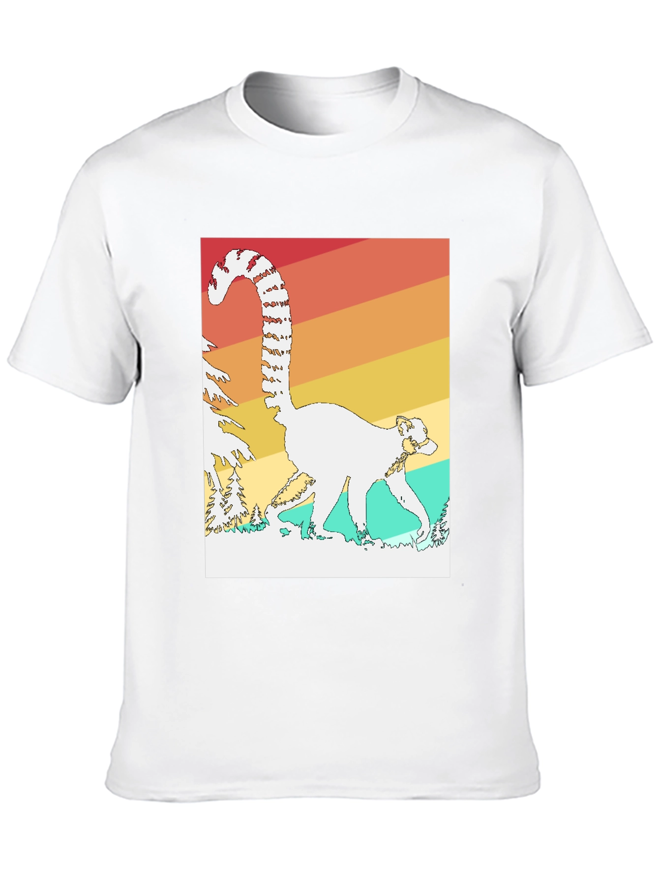 Black Retro Lemur Graphic T-Shirt view 10