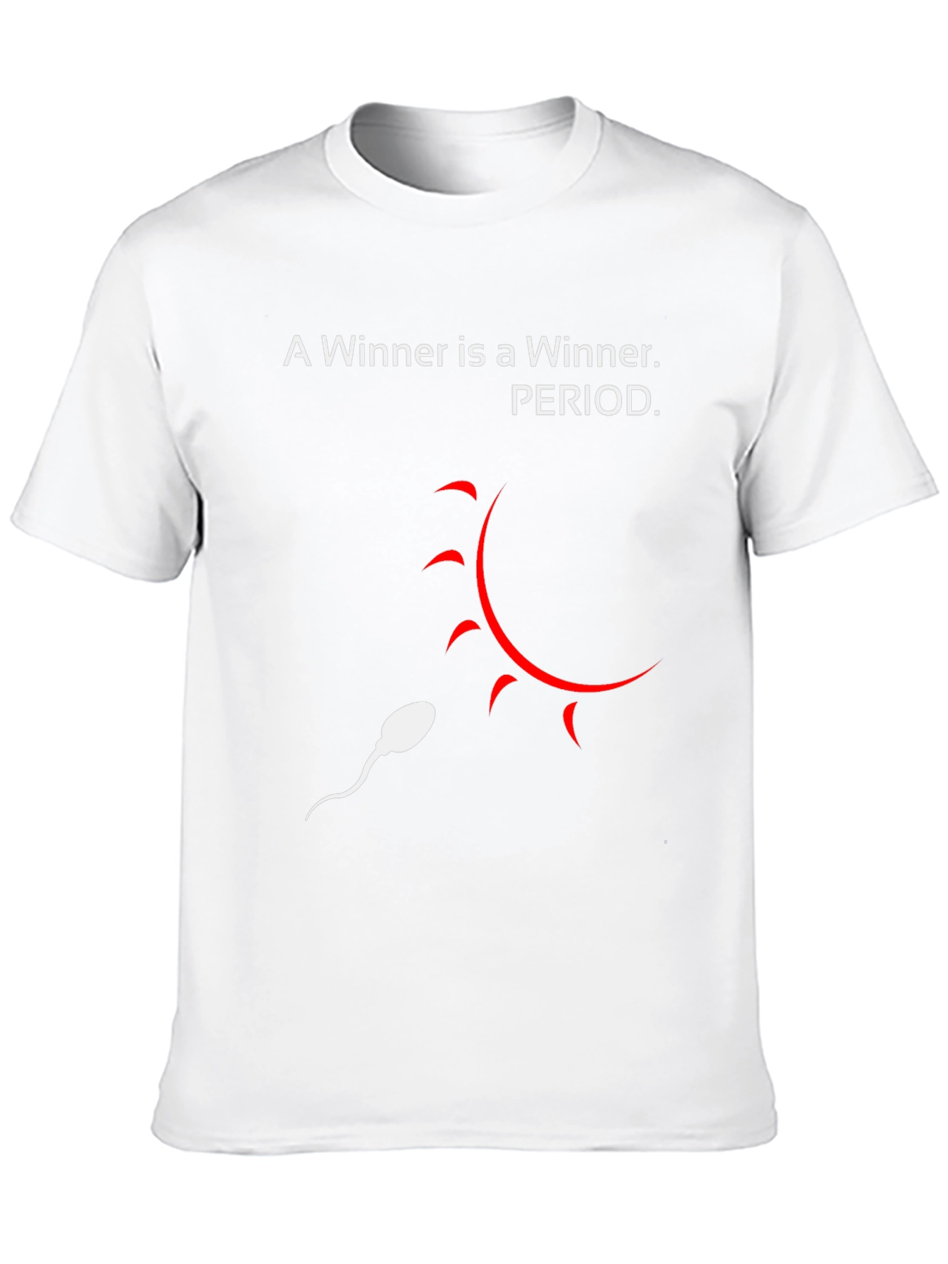 Black Winner Sperm Graphic Tee - Black Crew Neck T-Shirt view 10