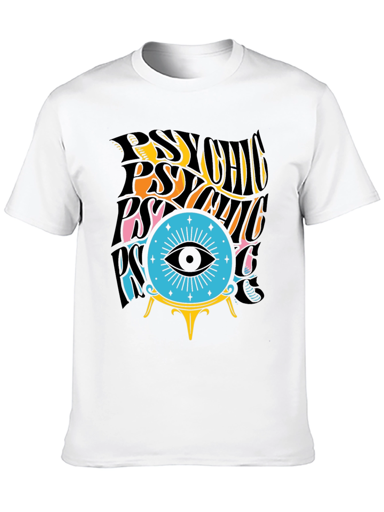 Black Psychic Eye T-Shirt - Black Cotton Tee view 10