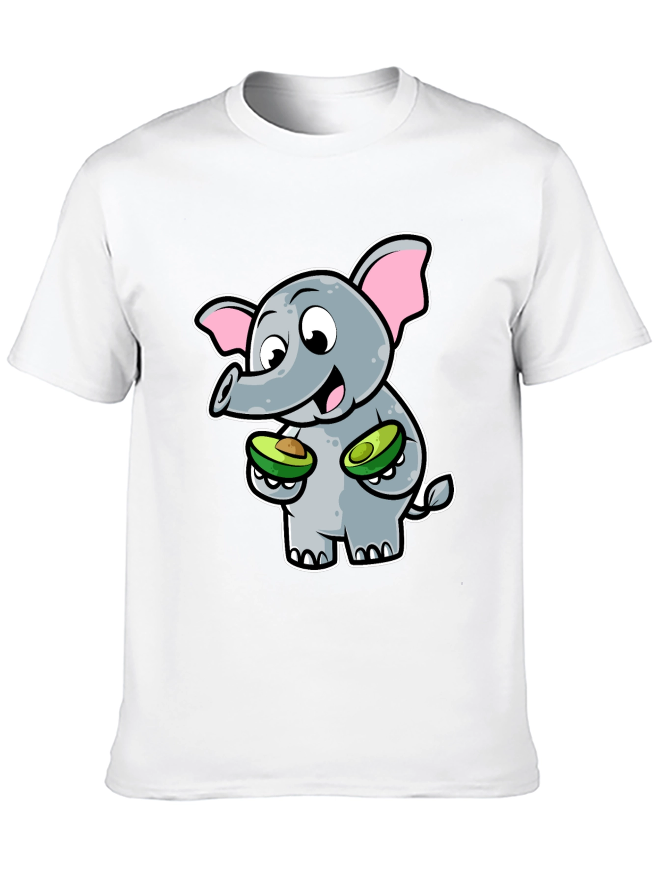 Black Elephant Avocado Black T-Shirt view 10