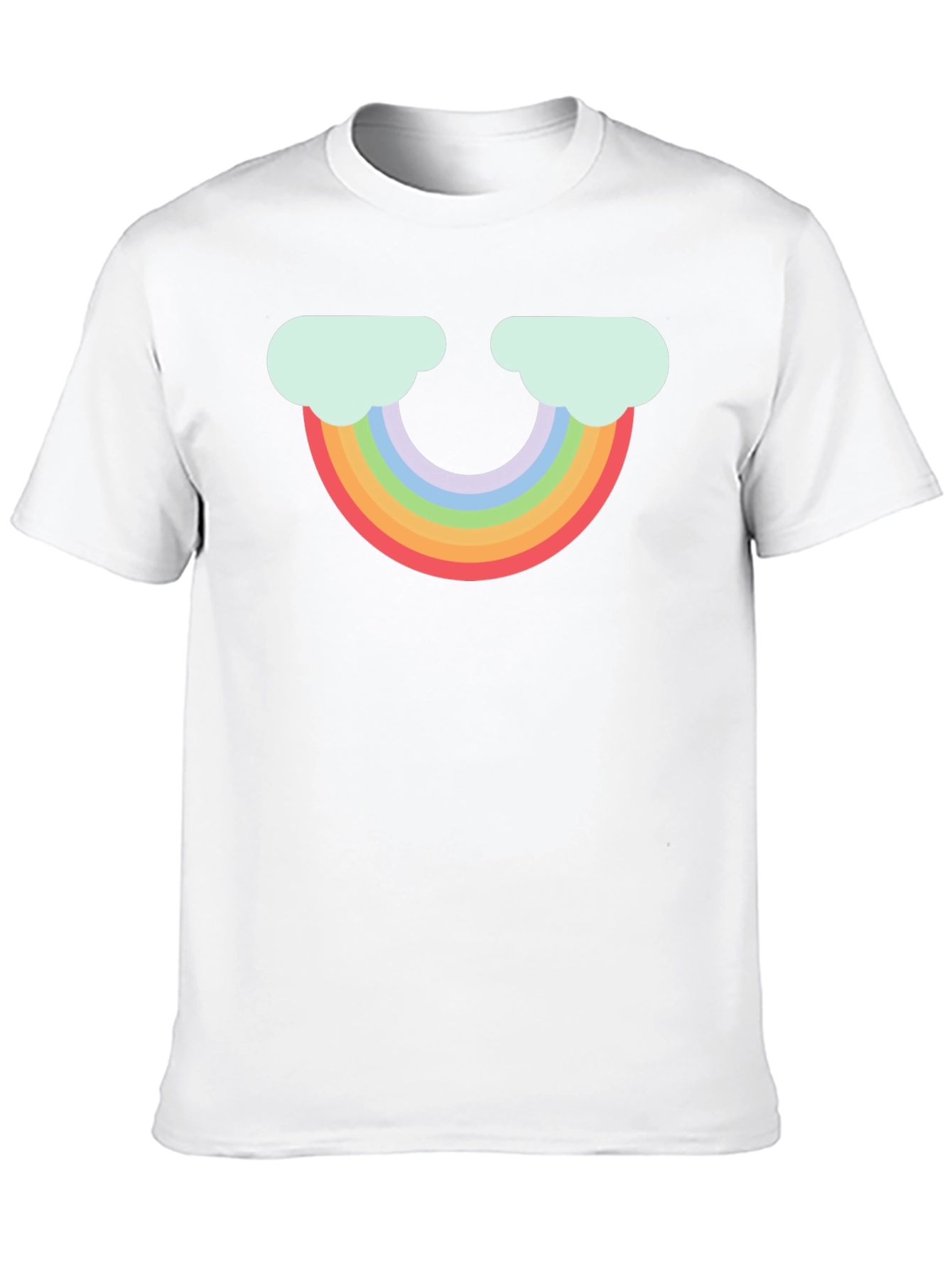 Black Rainbow Cloud Graphic Tee - Black Cotton T-Shirt view 10