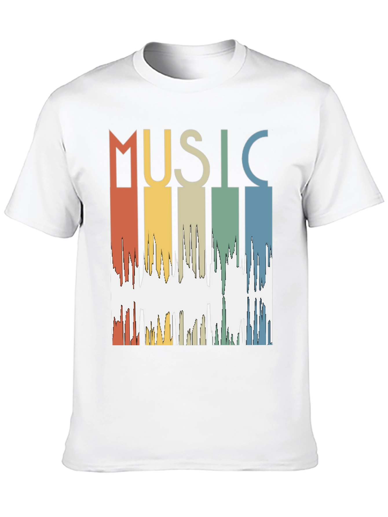Black Retro Music Waveform Graphic Tee view 10