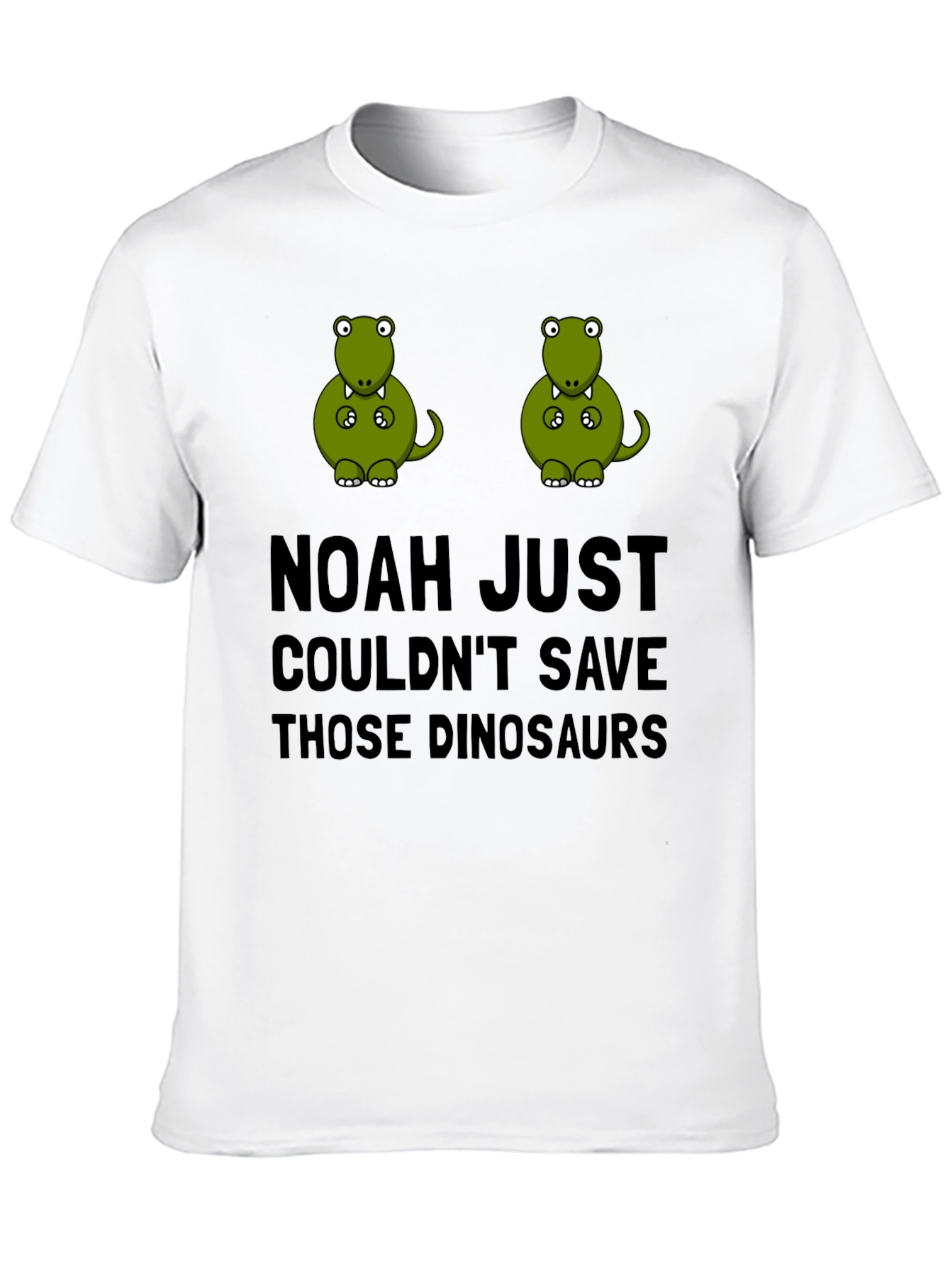 Black Noah Couldn't Save The Dinosaurs T-Shirt view 10