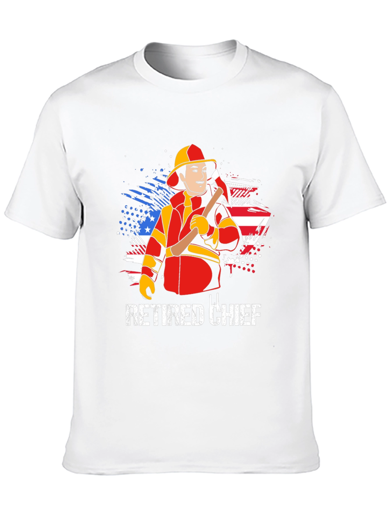 Black Retired Fire Chief T-Shirt view 10