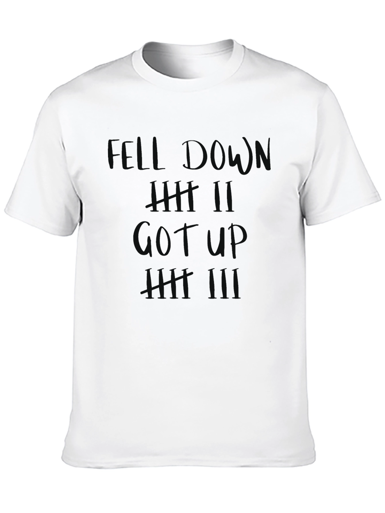 Black Fell Down Hit It Got Up Hit It Men's Black Graphic Tee view 10