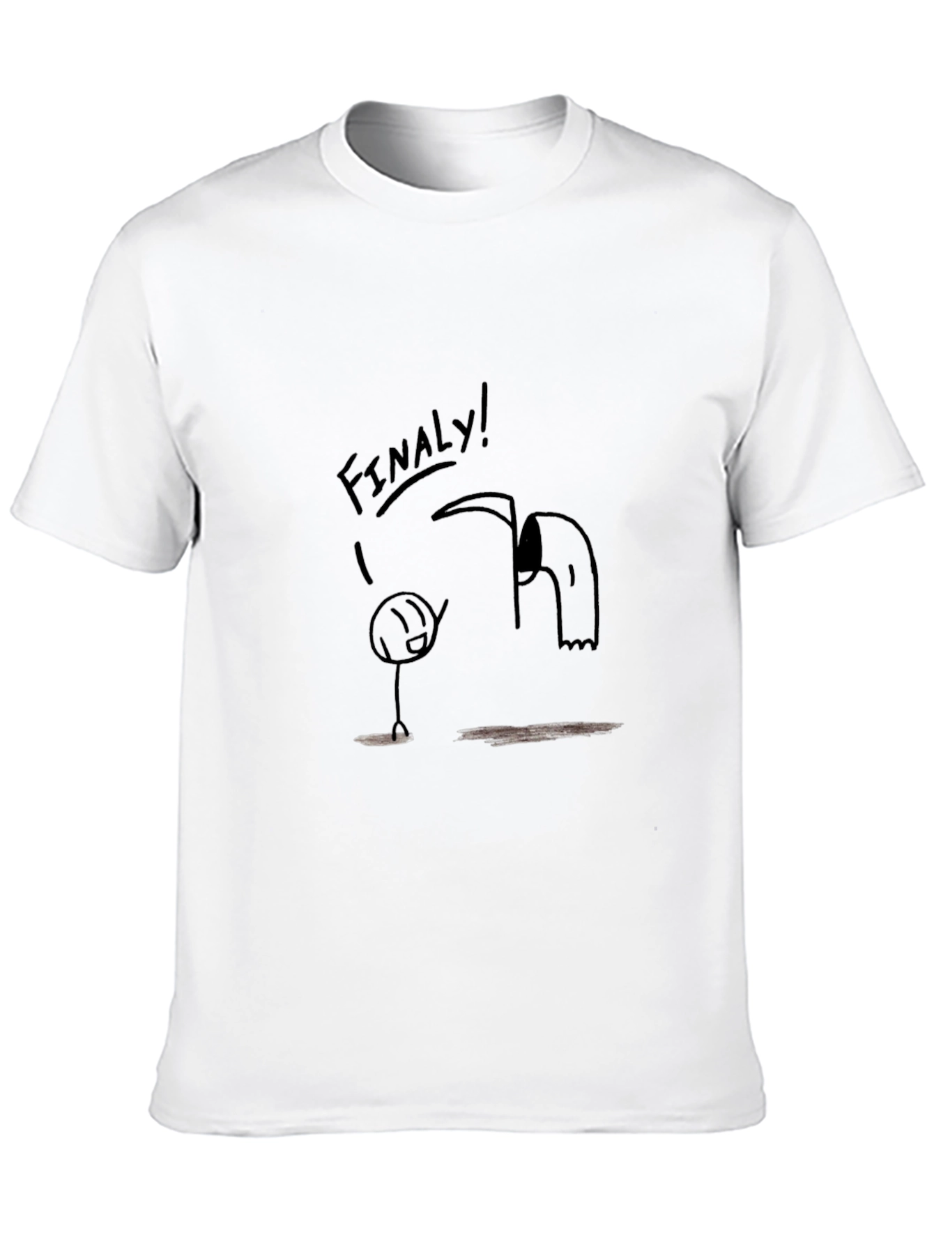 Black Finally! Funny Graphic T-Shirt view 10
