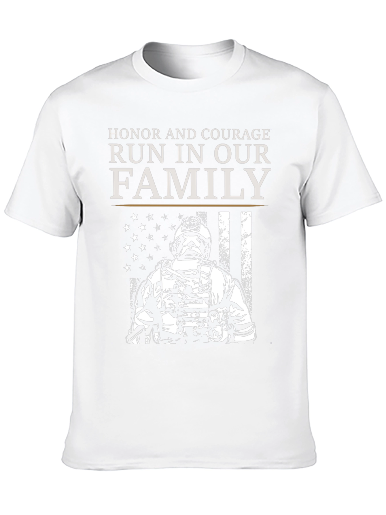 Black Honor and Courage Family T-Shirt - Patriotic Design view 10