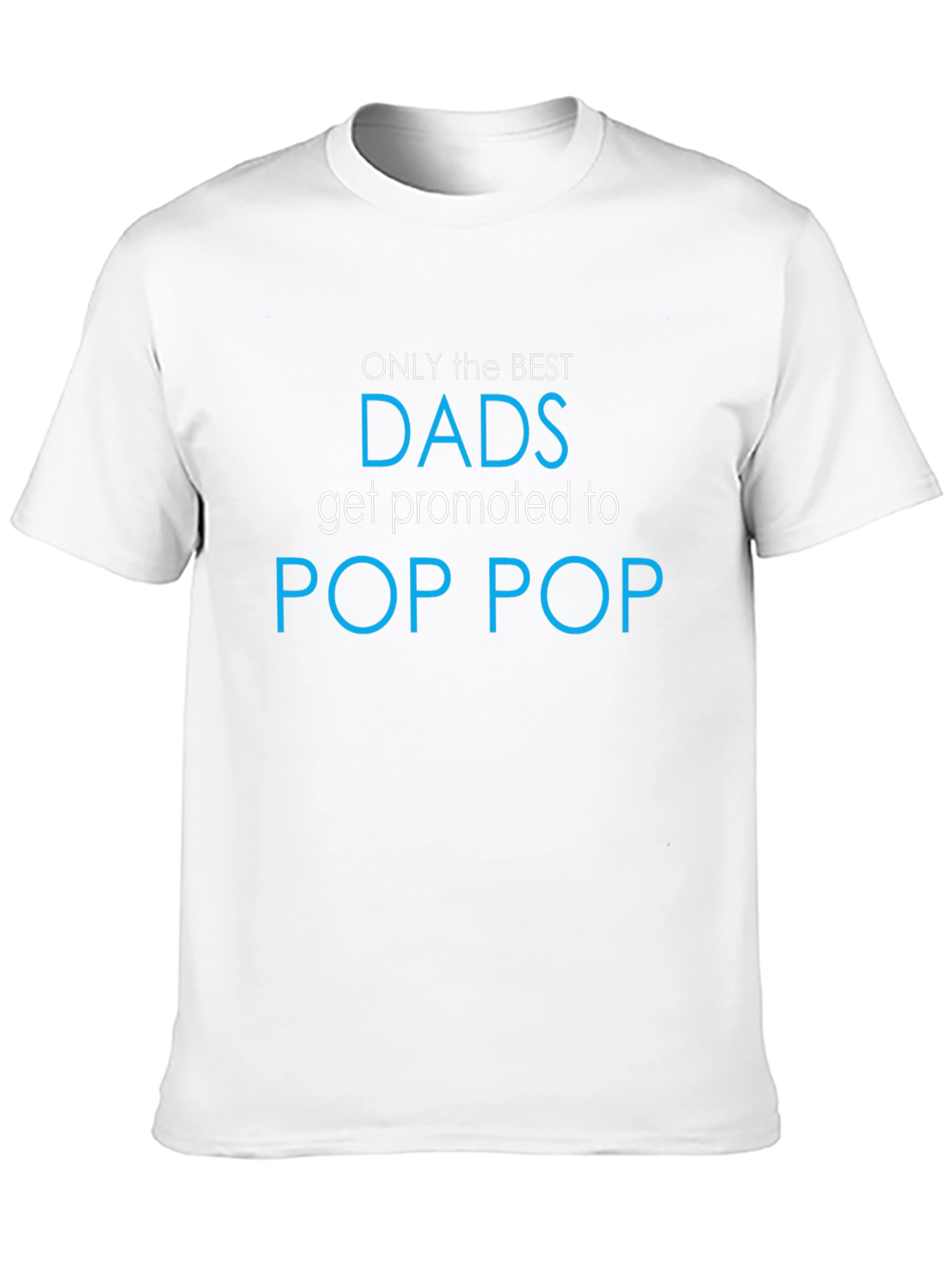 Black Best Dads Promoted to Pop Pop T-Shirt - Black view 10