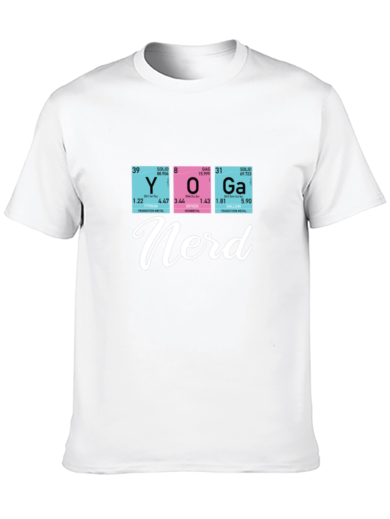 Black Yoga Nerd Periodic Table T-Shirt view 10