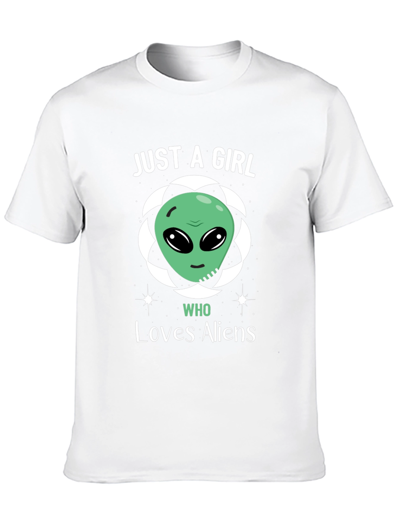 Black Alien Lover T-Shirt - Just A Girl Who Loves Aliens Tee view 10