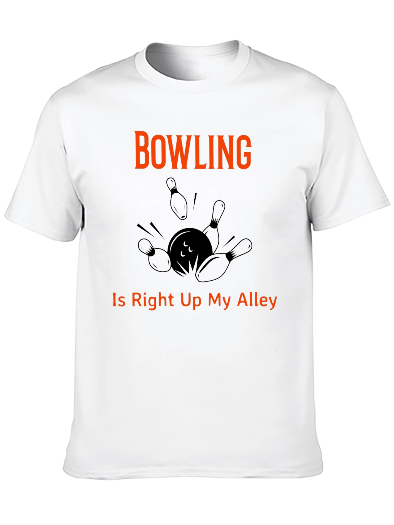 Black Bowling T-Shirt "Right Up My Alley" Graphic Tee view 10
