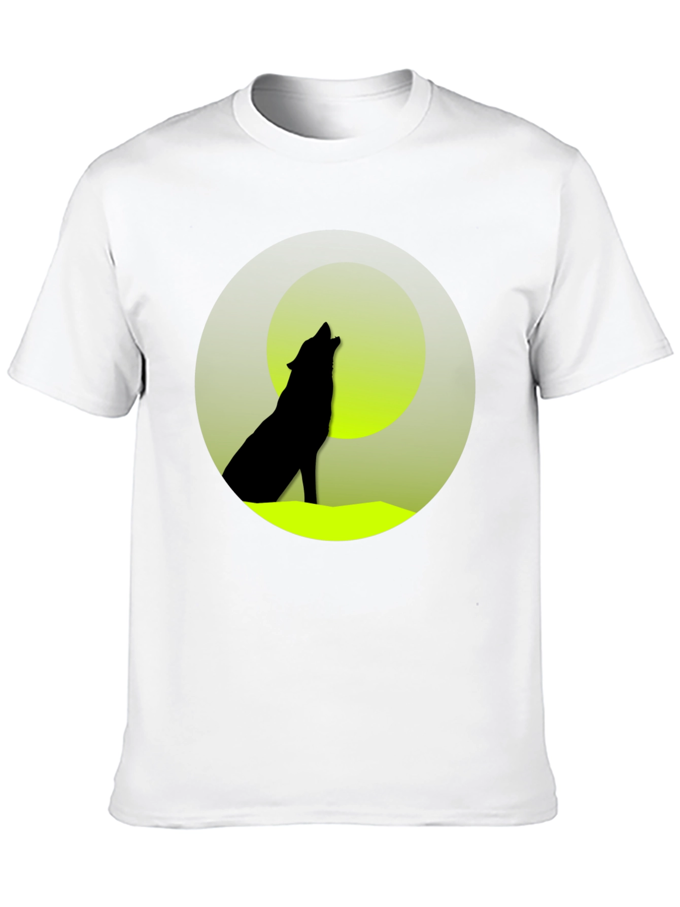 Black Wolf Howling at Moon Graphic Tee view 10