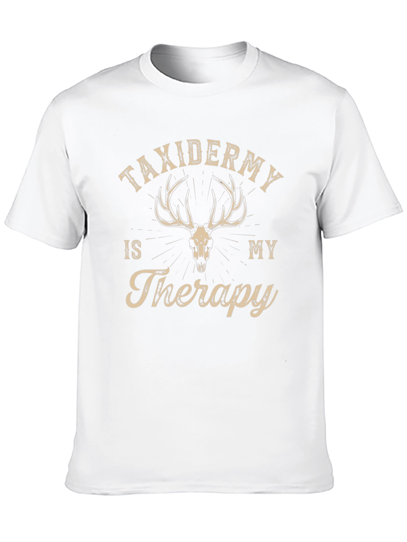 Black Taxidermy Therapy T-Shirt - Deer Skull Graphic Tee view 10