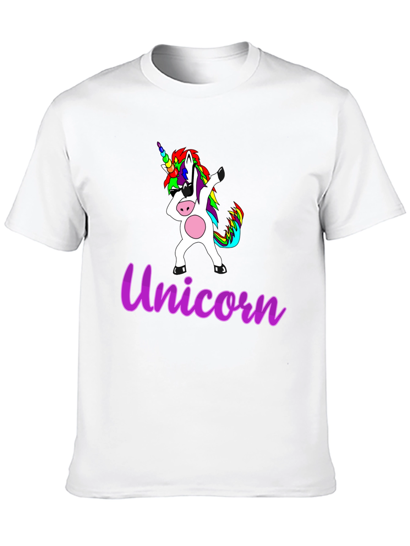 Black Dabbing Unicorn Graphic T-Shirt view 10