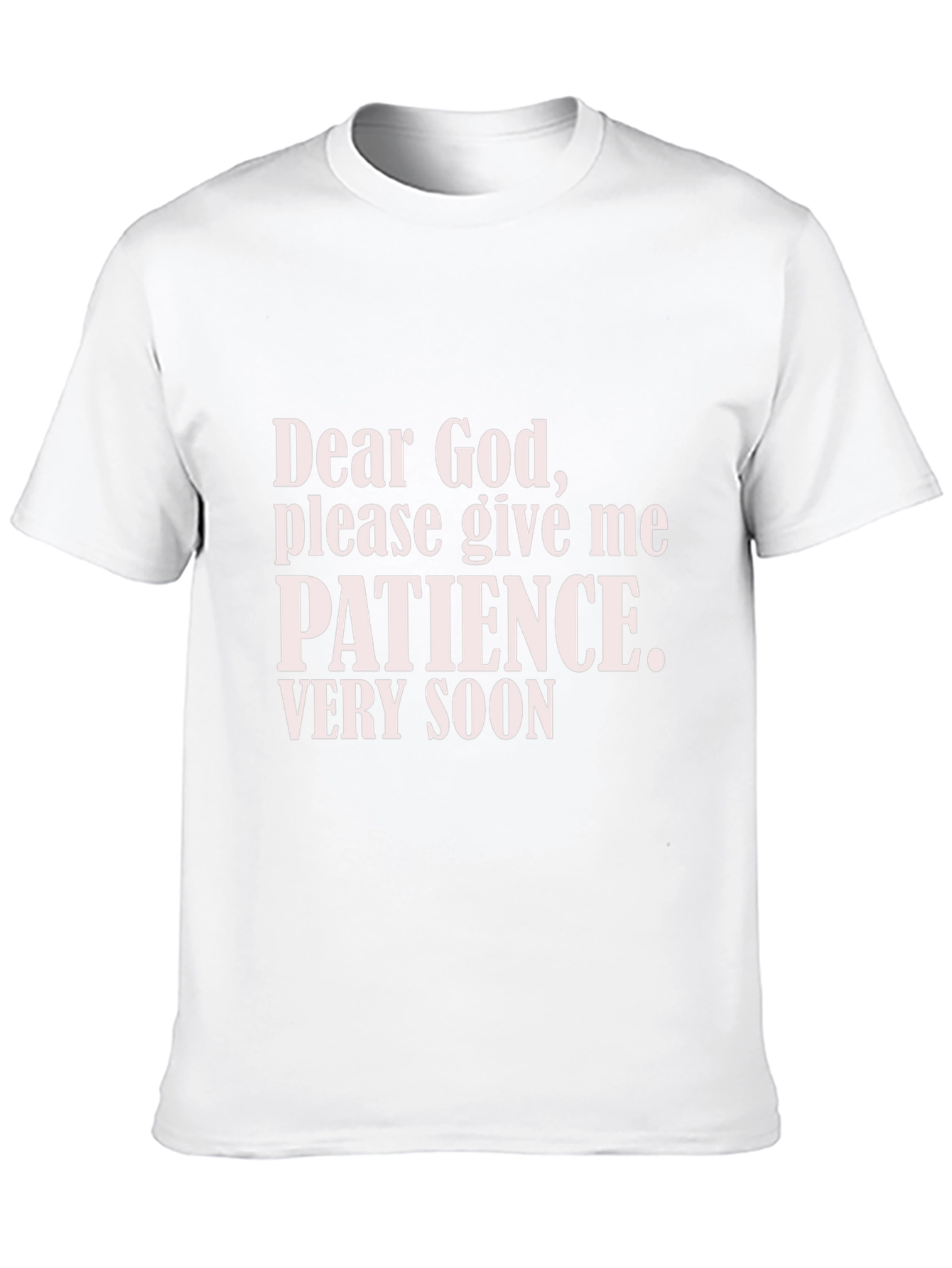 Black Dear God Patience T-Shirt - Funny Slogan Tee view 10