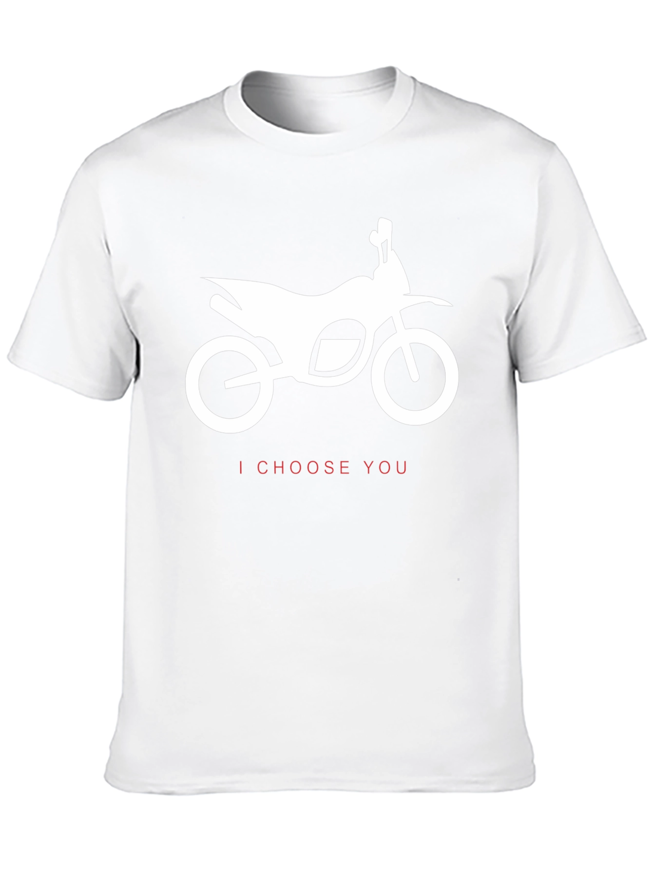 Black Motorcycle Graphic Tee - I Choose You Design - Black view 10