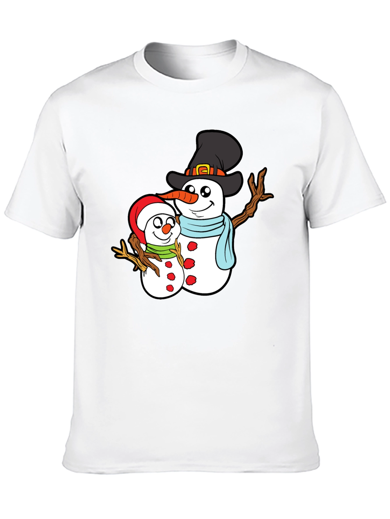 Snowman Family Graphic T-Shirt - 10