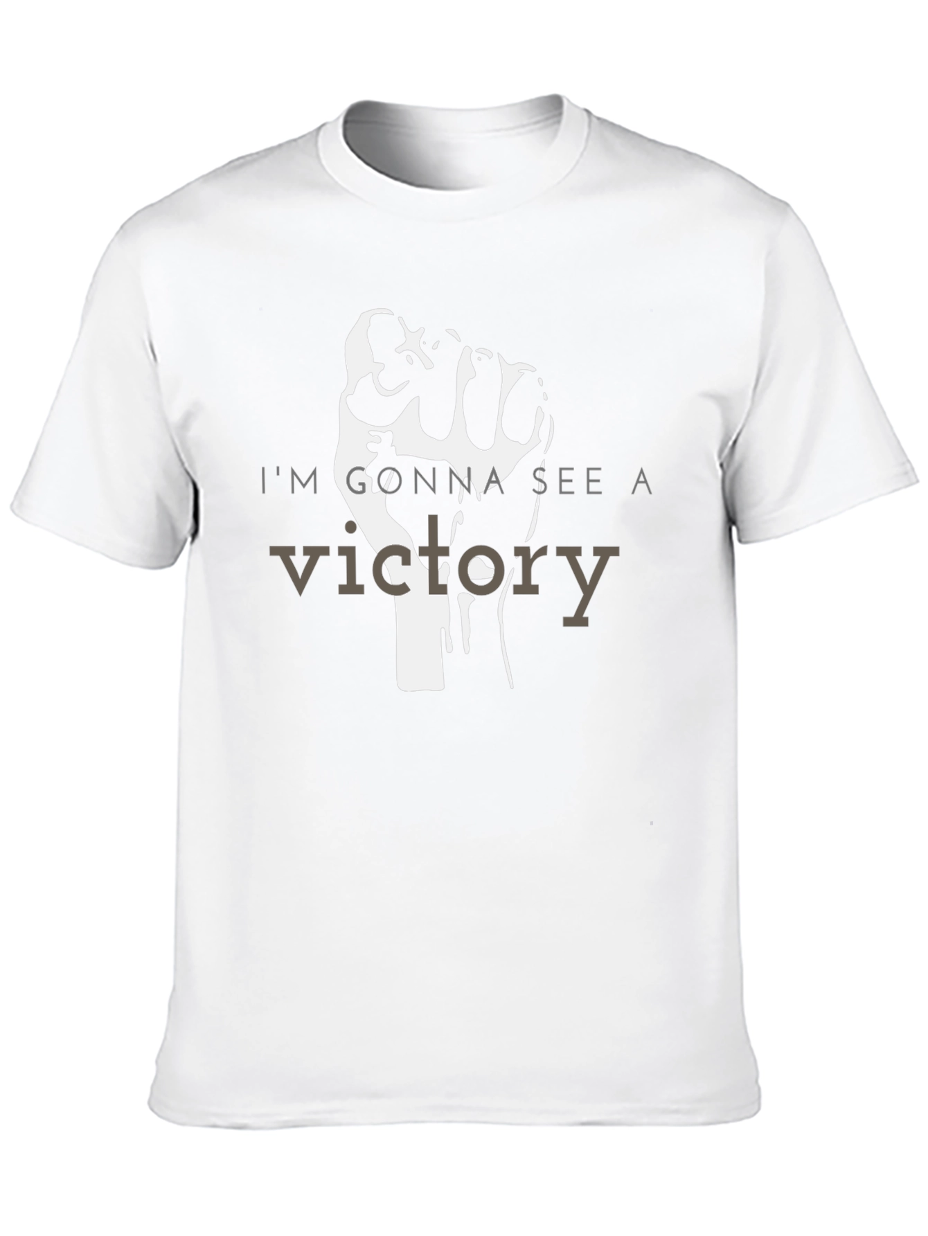 Black Victory Fist Graphic Tee - Black Cotton Blend view 10