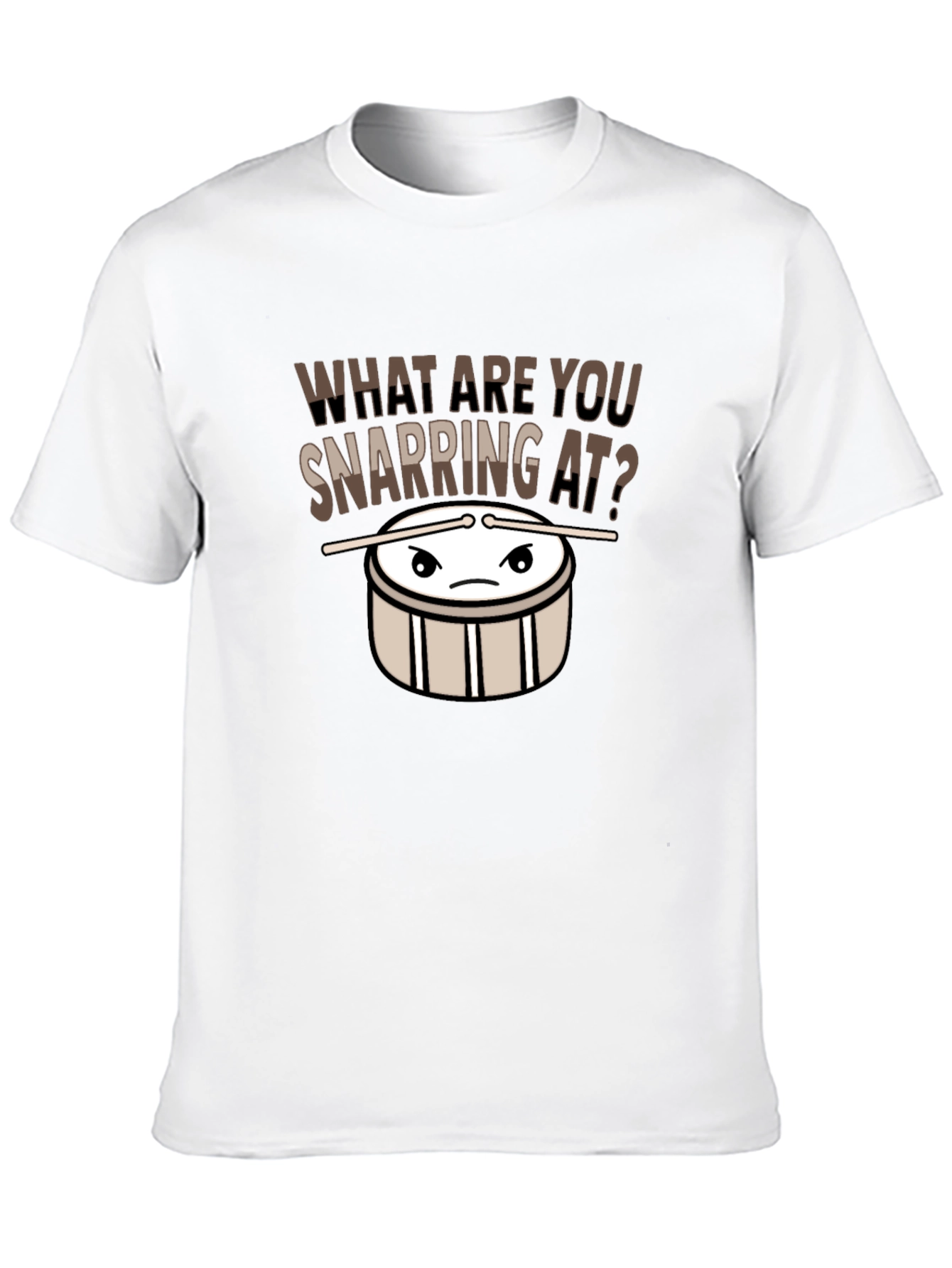 Black Funny Drummer T-Shirt - What Are You Snapping At? Music Tee view 10