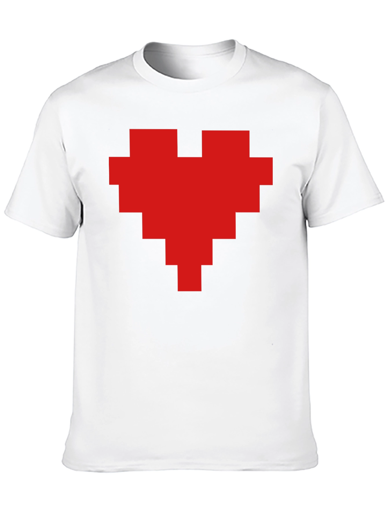 Pixel Heart Graphic Black T-Shirt - 10
