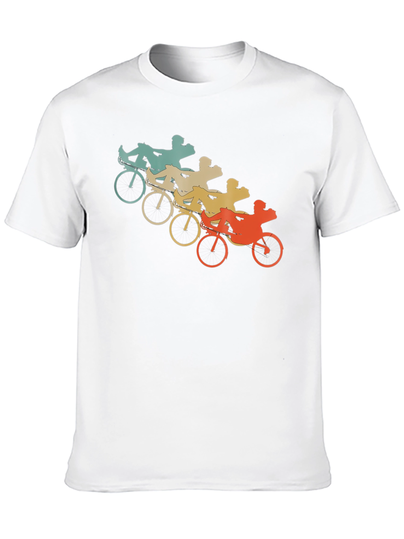 Black Recumbent Bike T-Shirt - Retro Cycling Tee view 10