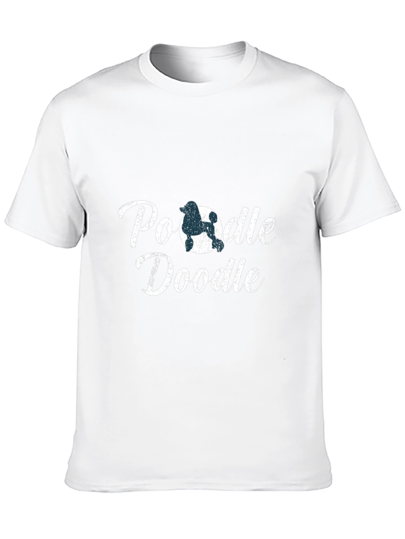 Black Poodle Doodle Graphic Tee - Black Cotton Blend view 10