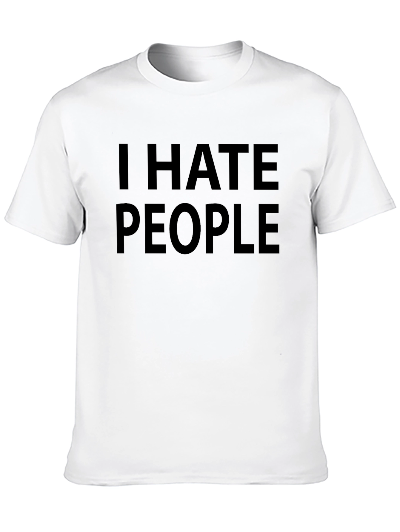 Black I Hate People Graphic T-Shirt - Black view 10