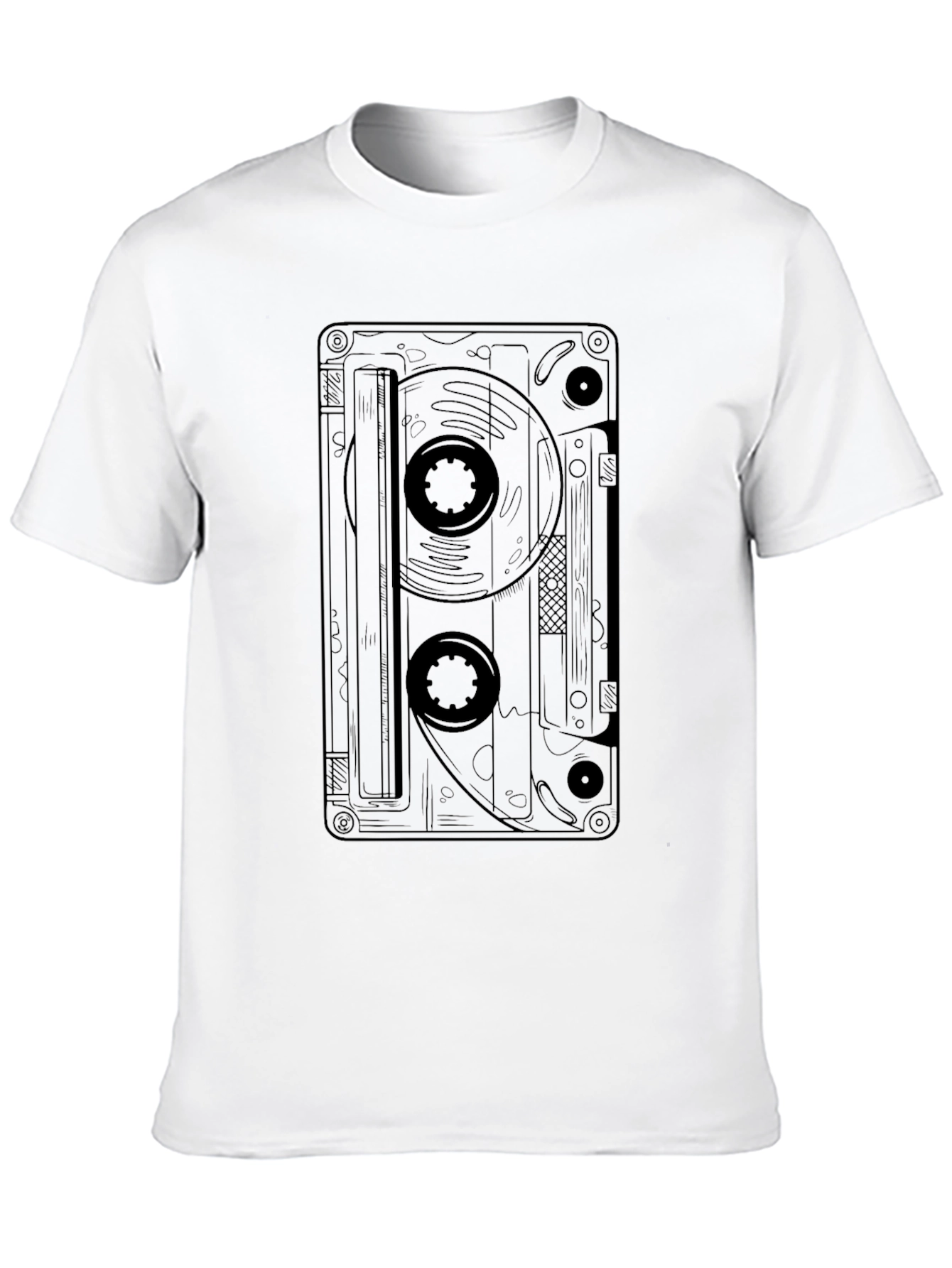 Black Retro Cassette Tape Graphic Tee - Black view 10