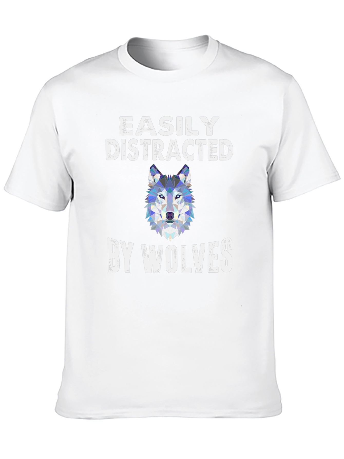 Black Easily Distracted By Wolves Graphic Tee view 10