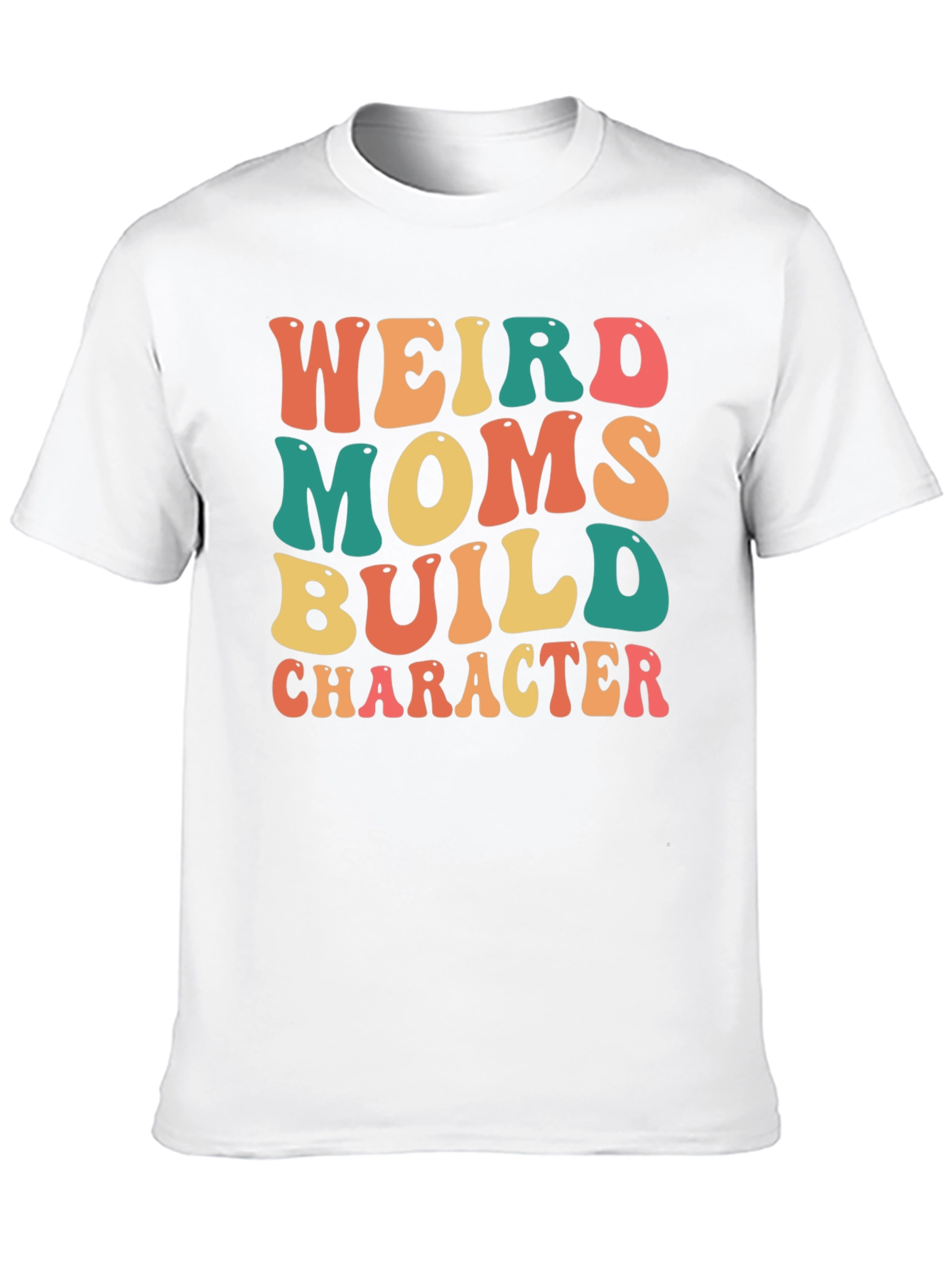 Black Weird Moms Build Character Graphic T-Shirt view 10