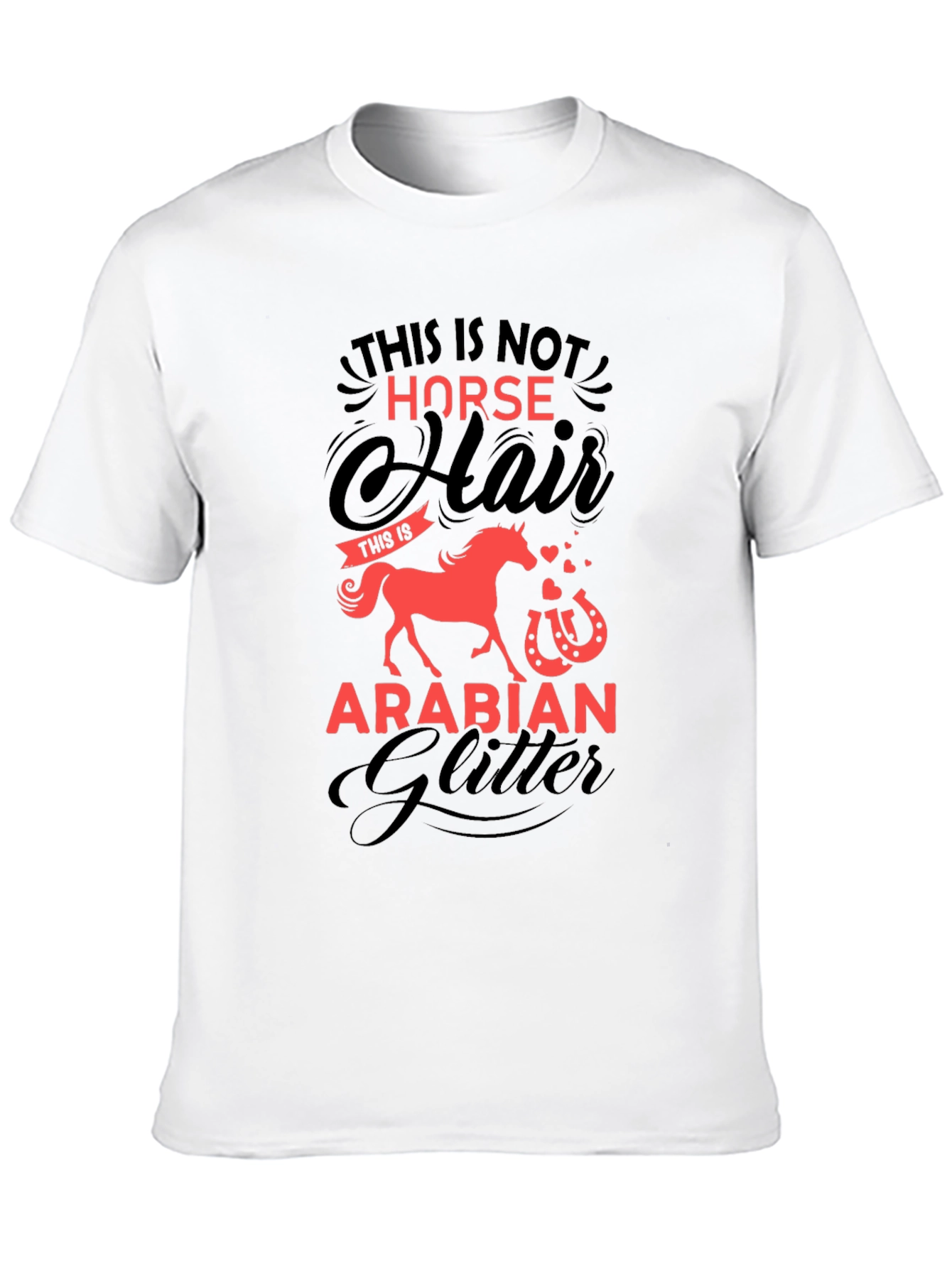 Black Horse Hair Arabian Glitter T-Shirt view 10