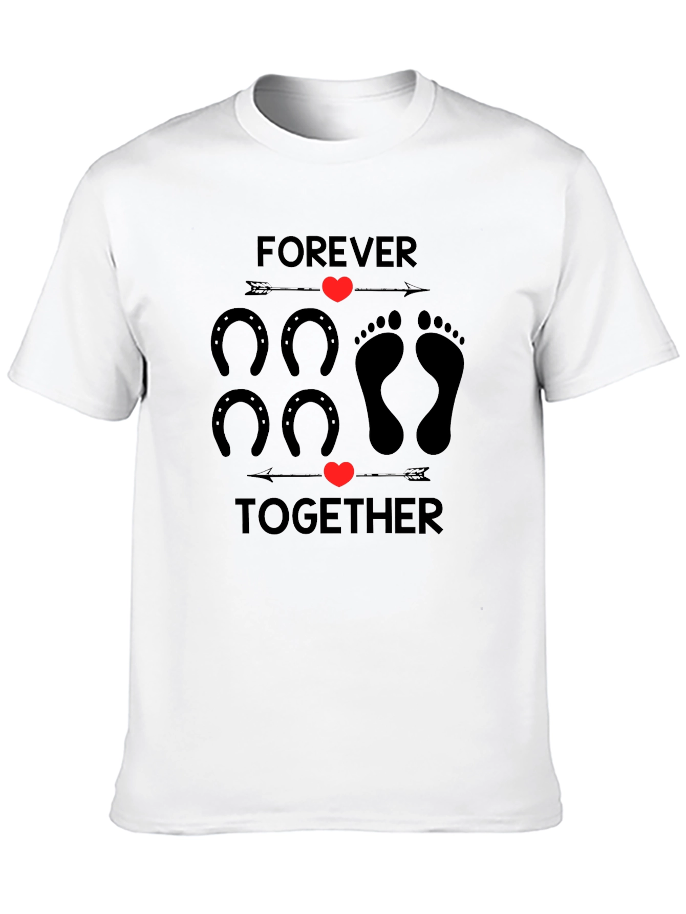 Black Forever Together Graphic Tee - Black Cotton Blend view 10