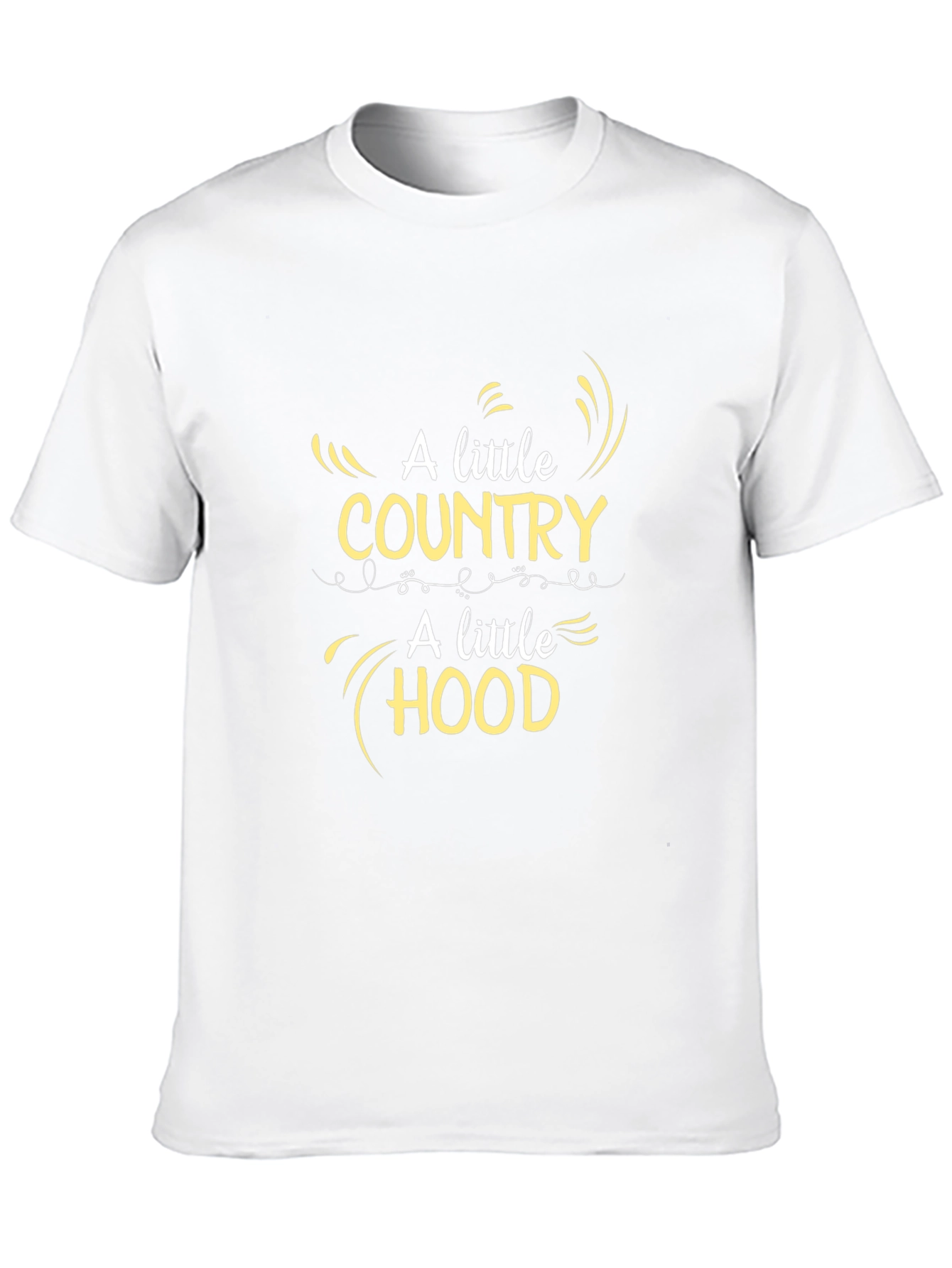 Black Country Hood Graphic Tee - Trendy Black T-Shirt view 10