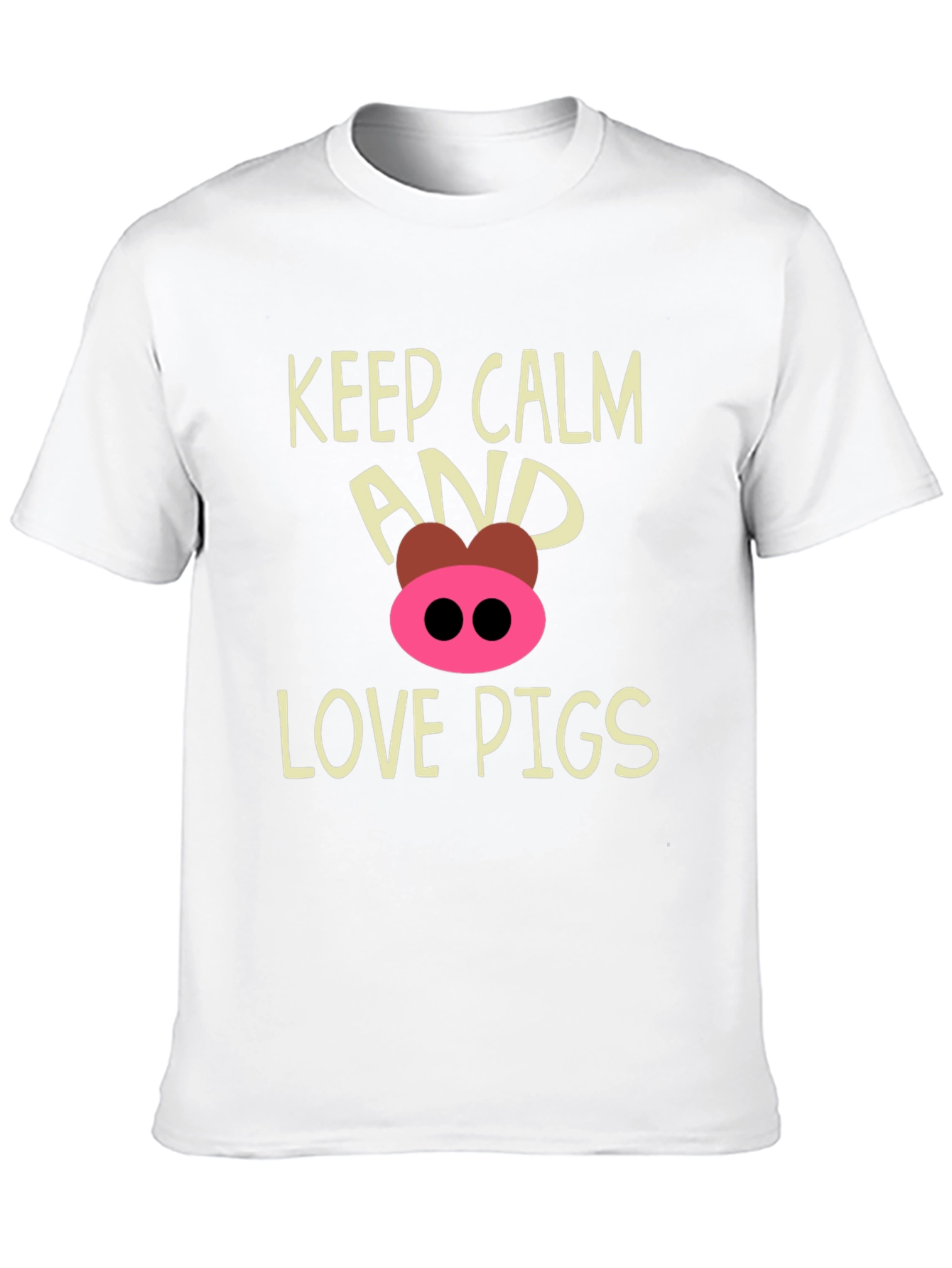 Black Keep Calm and Love Pigs T-Shirt view 10