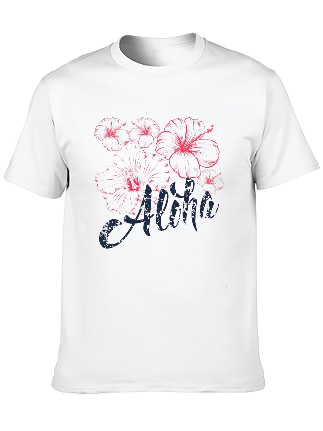 Black Aloha Hibiscus Graphic T-Shirt - Black view 10