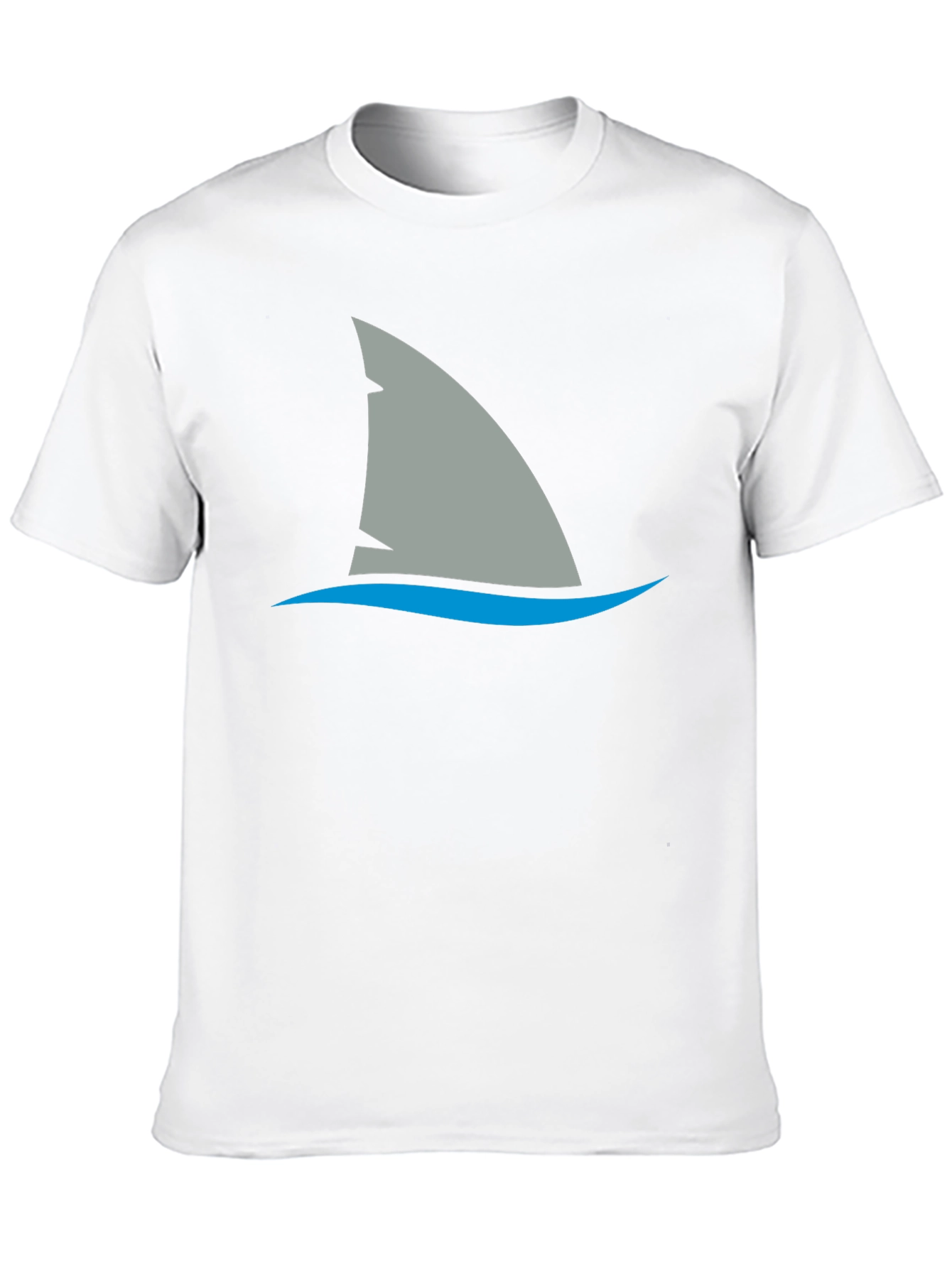 Black Shark Fin Graphic Tee - Black Cotton Comfort view 10