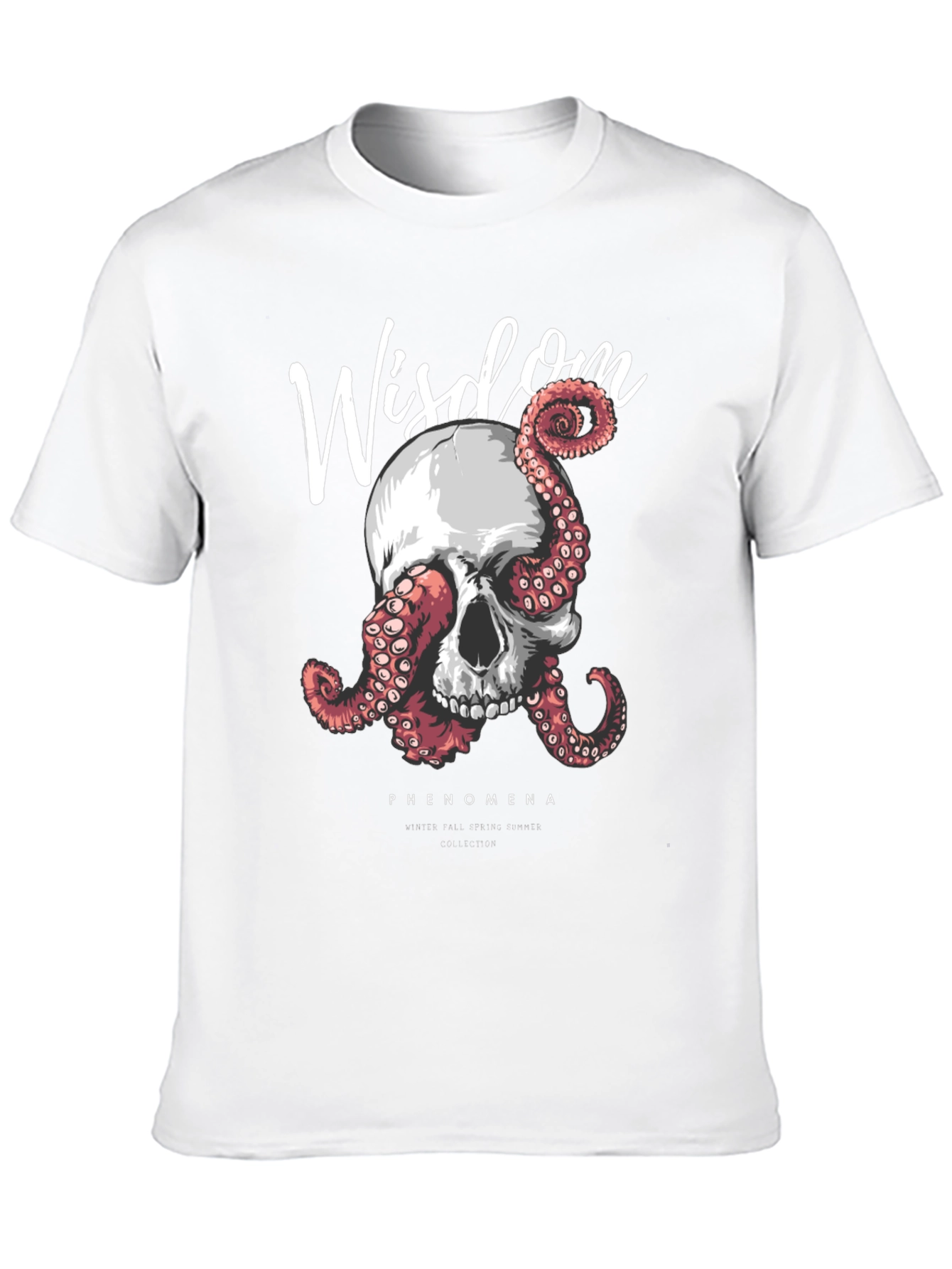 Black Wisdom Skull & Octopus Graphic T-Shirt - Black view 10