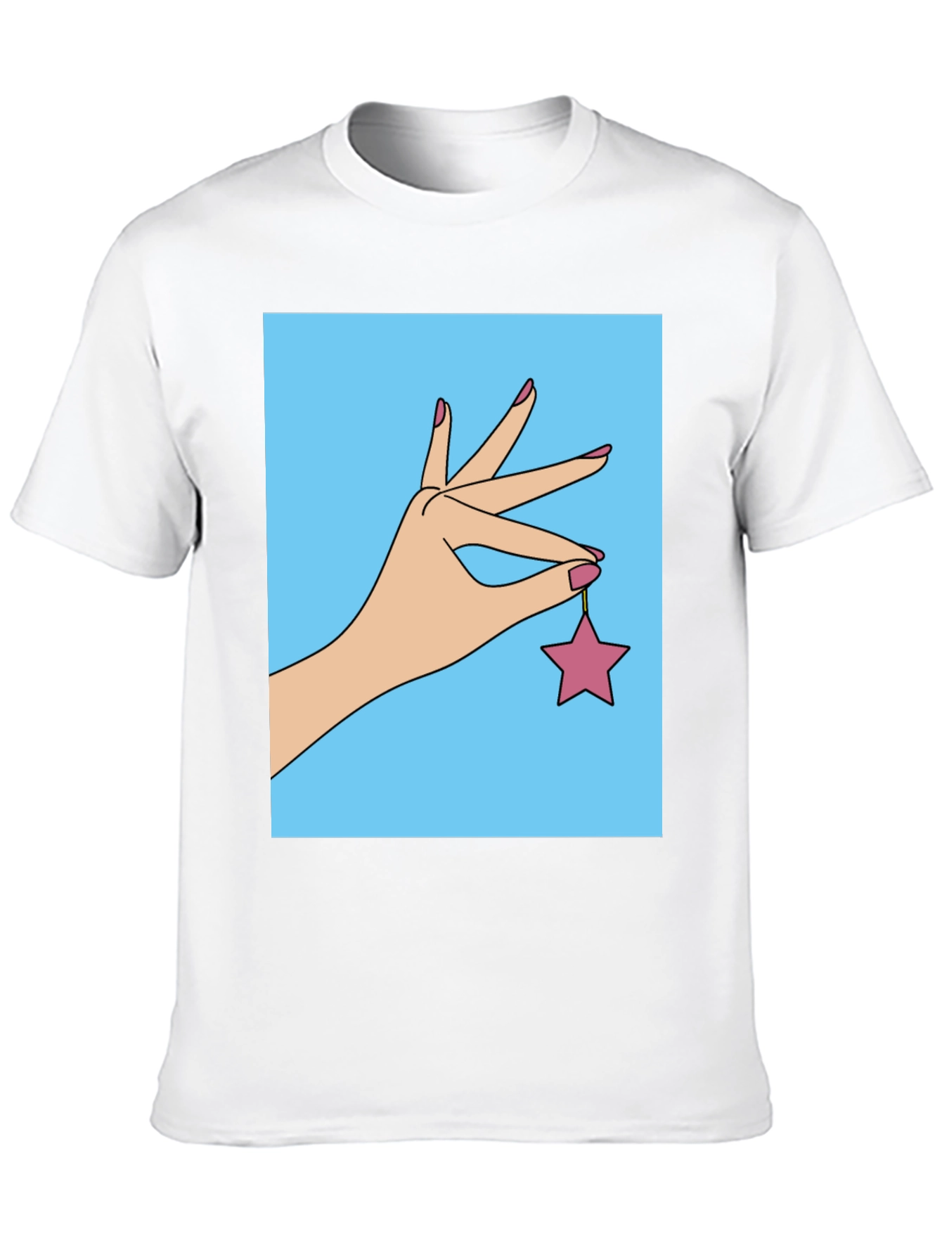 Black Hand Holding Star Graphic T-Shirt view 10