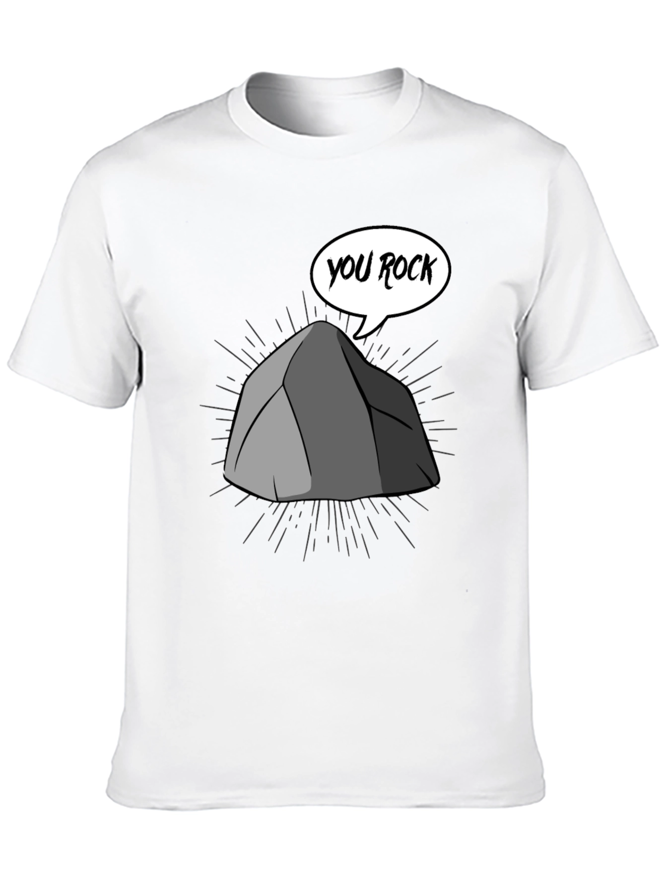 Black You Rock Graphic Tee - Men's Black Cotton T-Shirt view 10