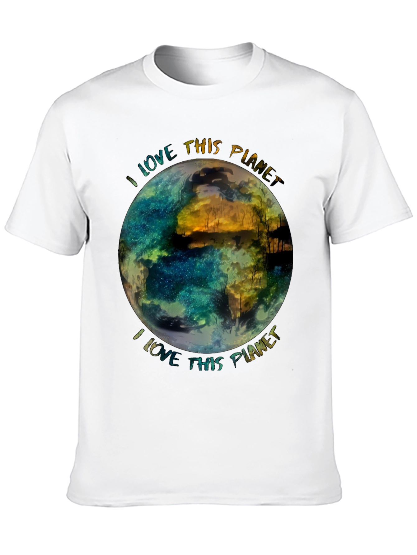 Black I Love This Planet Graphic Tee - Earth-Friendly Design view 10